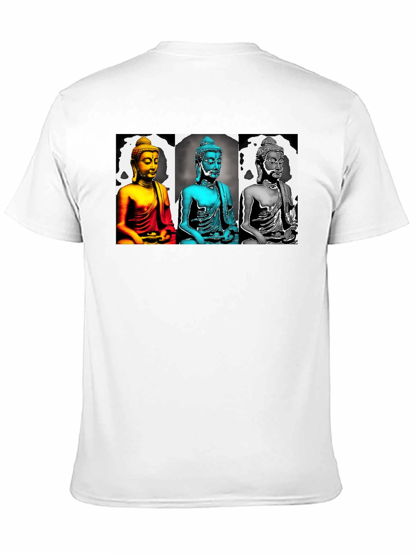 Buddha Pop Art Graphic Tee - Black