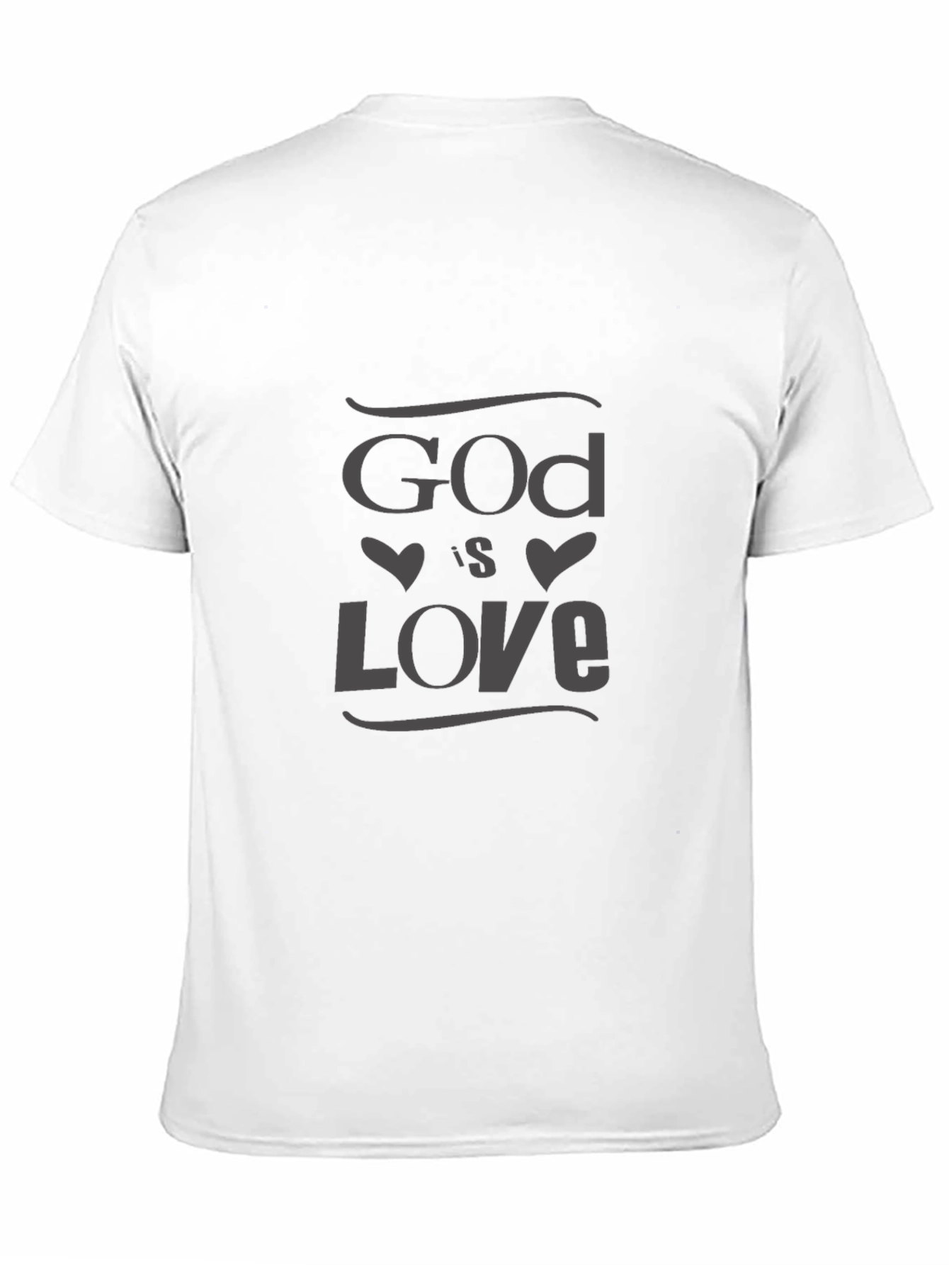 God Is Love Black T-Shirt Christian Faith Tee