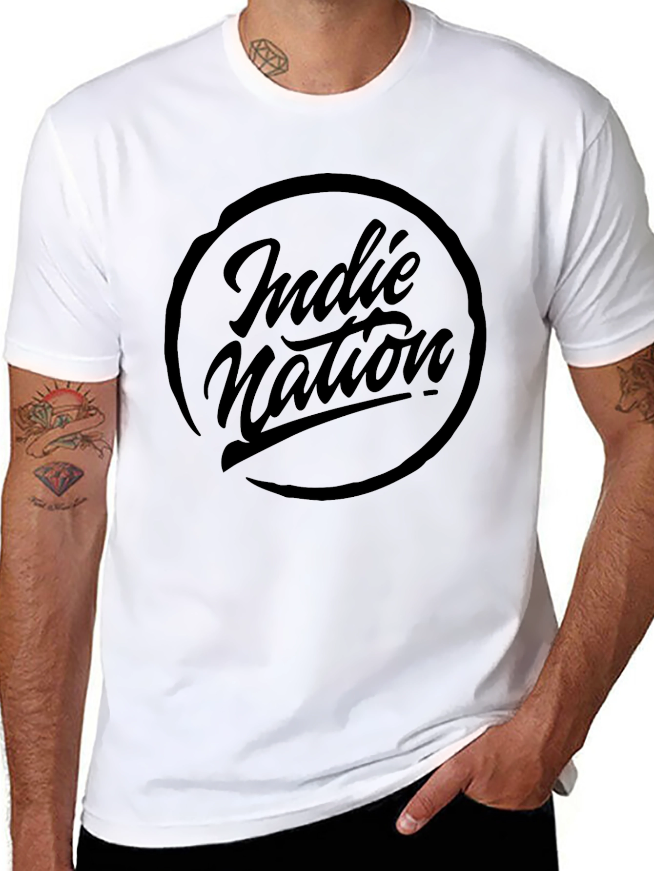 Indie Nation Black T-Shirt - Stylish Graphic Tee