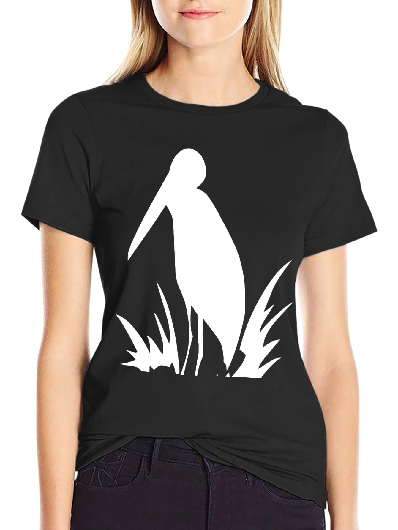 Heron Graphic Tee - Black Cotton Shirt