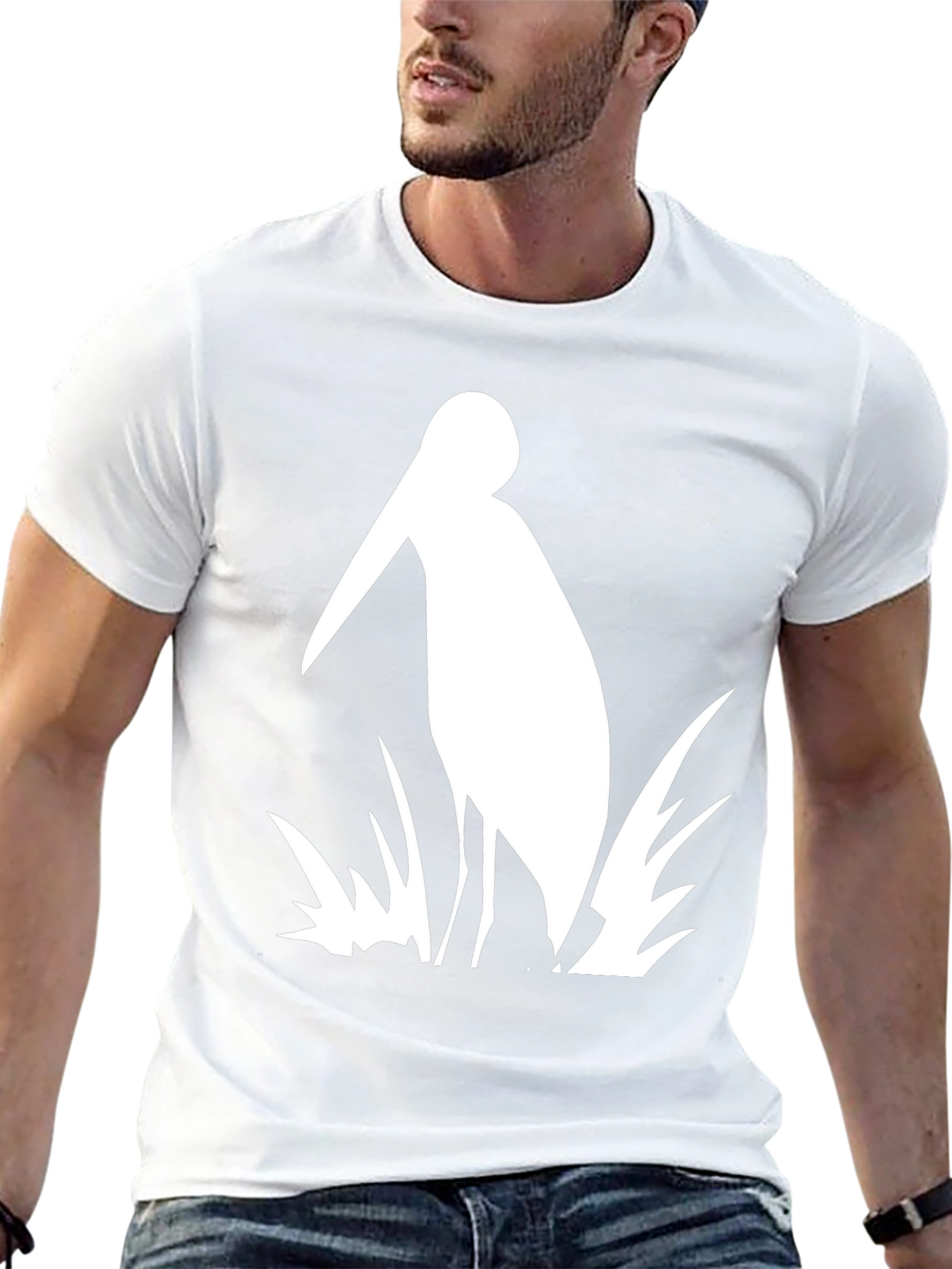 Heron Graphic Tee - Black Cotton Shirt
