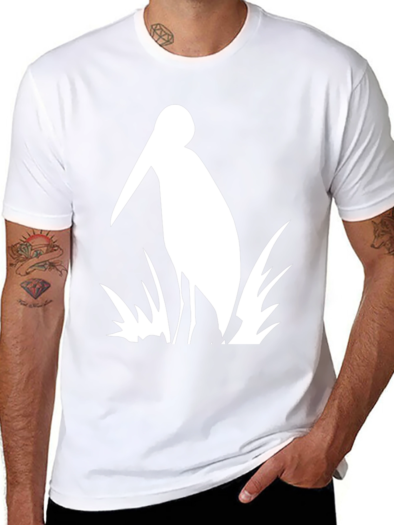 Heron Graphic Tee - Black Cotton Shirt