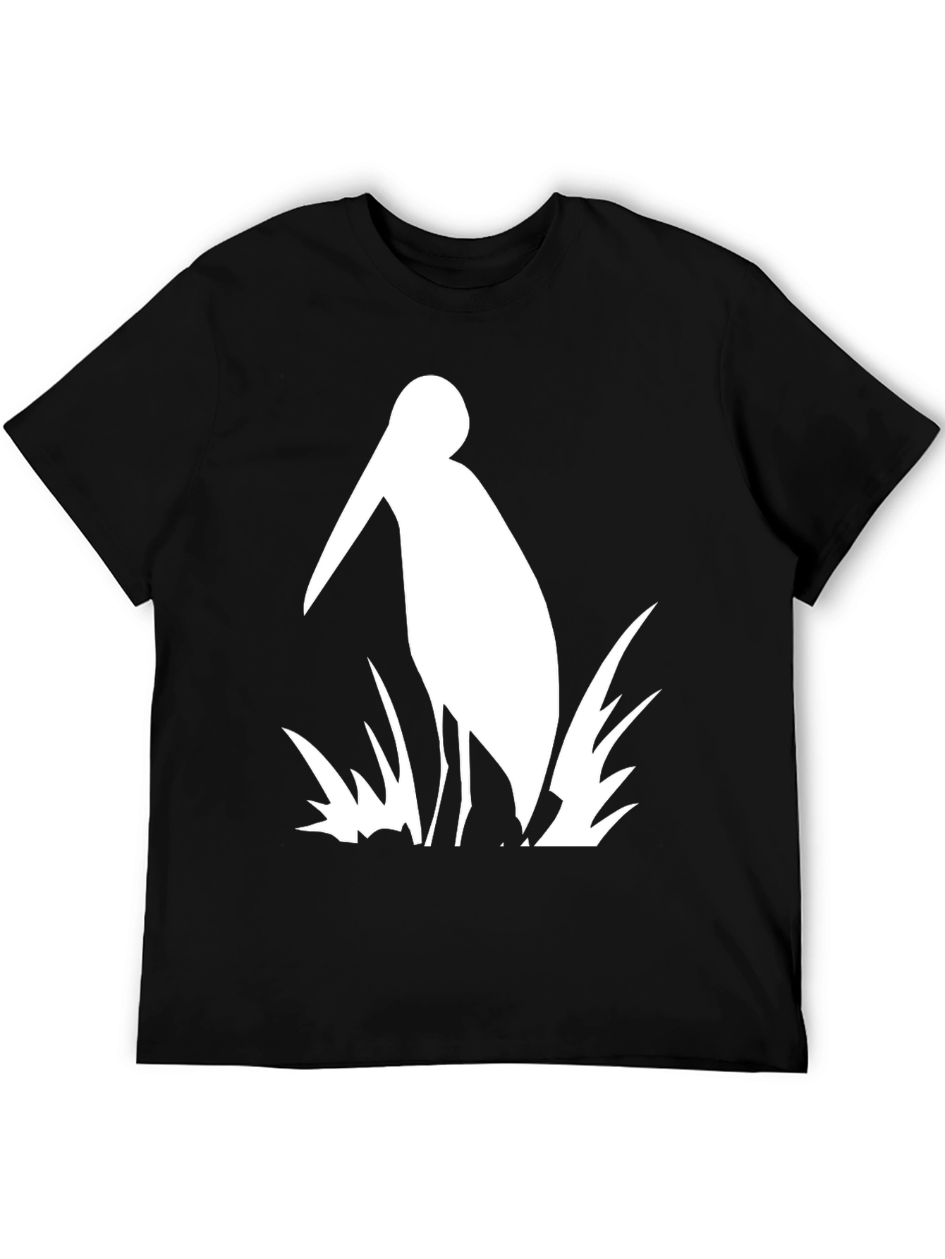 Heron Graphic Tee - Black Cotton Shirt