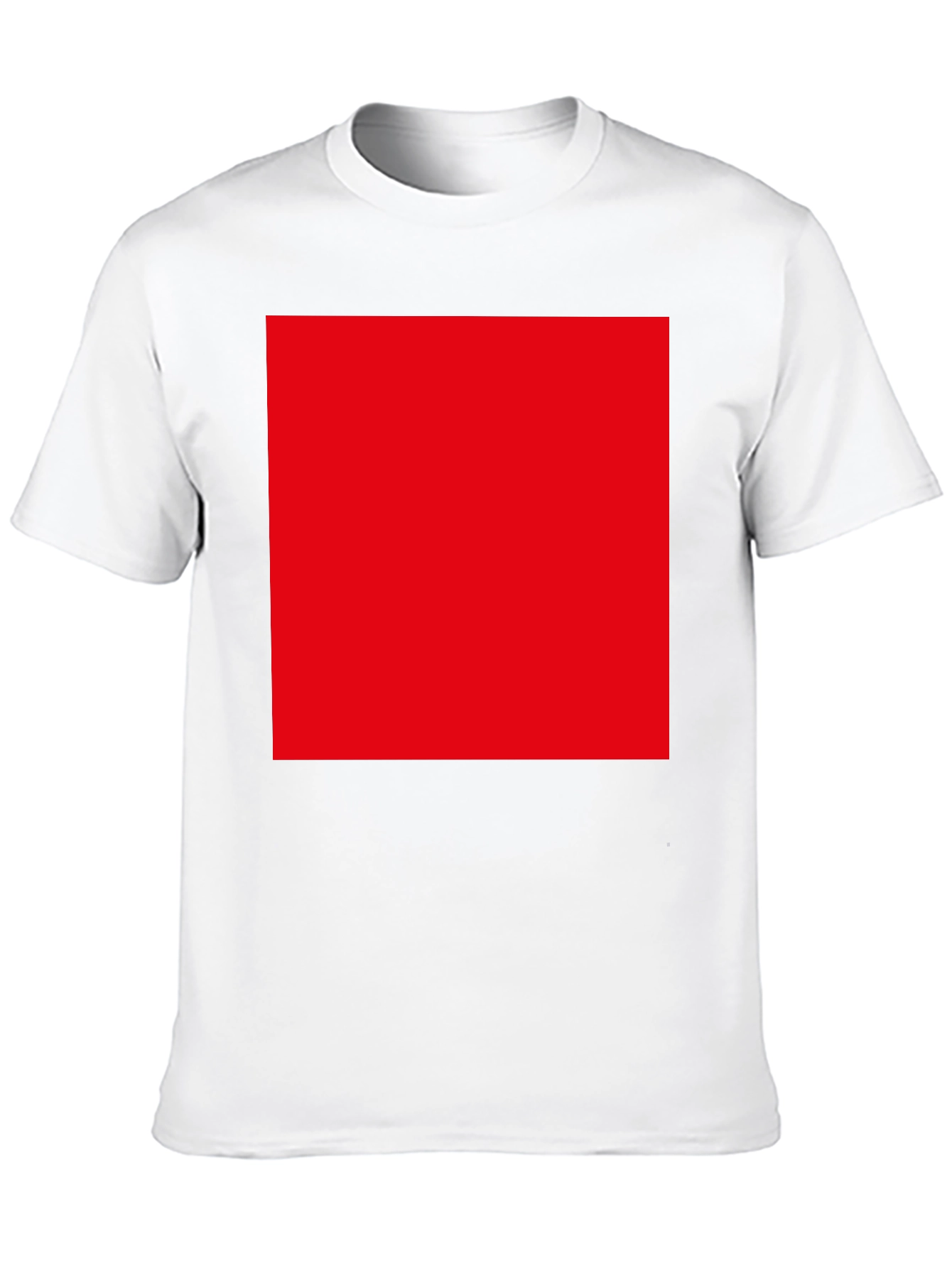 Black T-Shirt with Bold Red Square Design