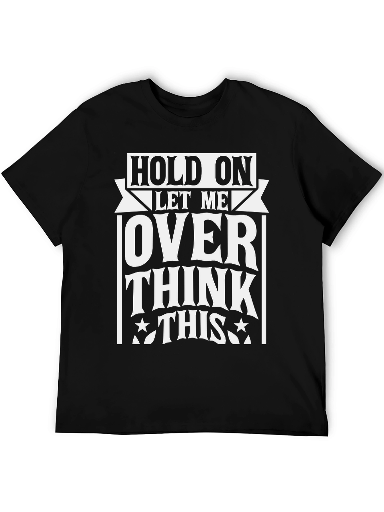 Overthink This Graphic Tee - Black Cotton T-Shirt