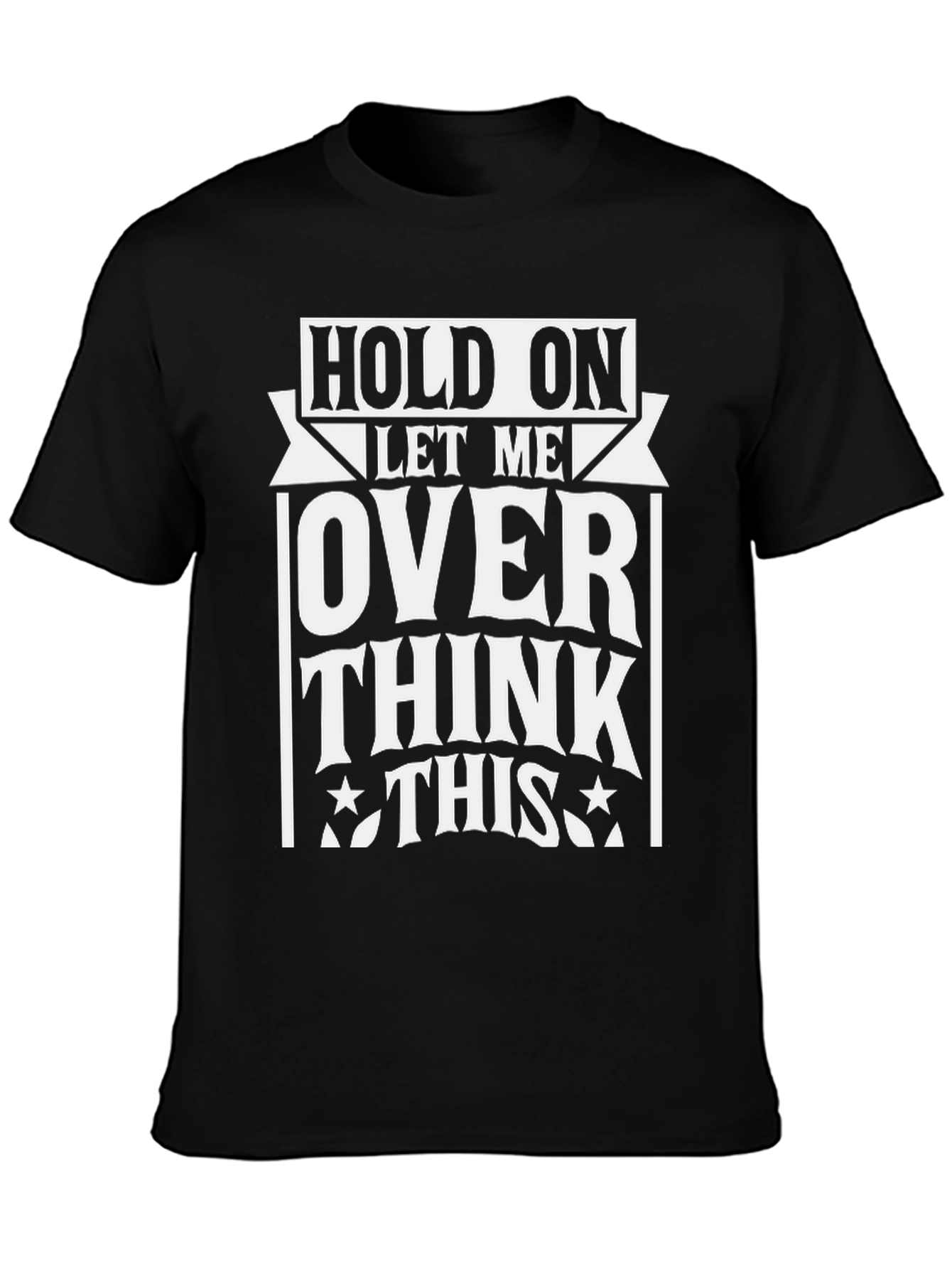 Overthink This Graphic Tee - Black Cotton T-Shirt