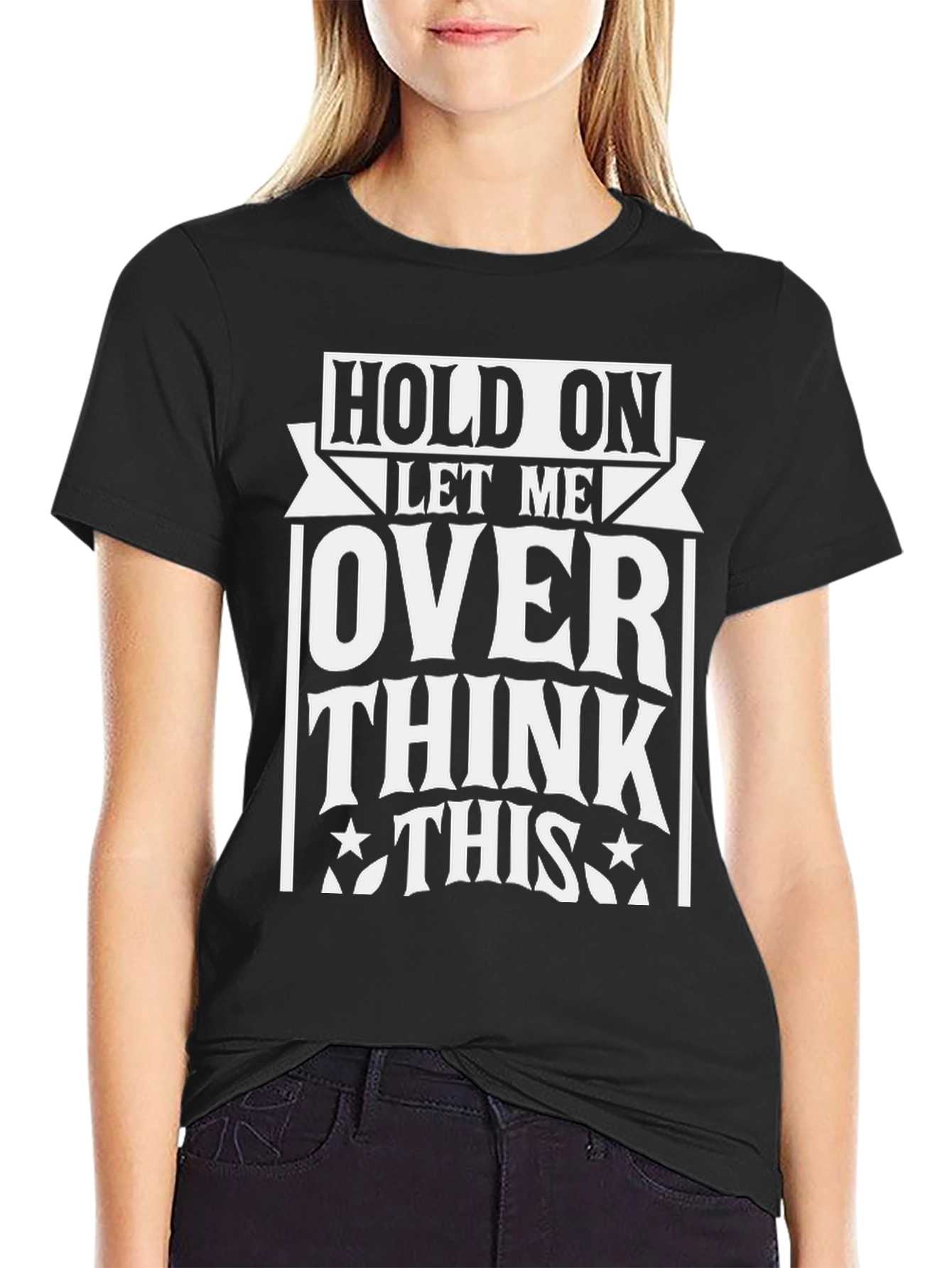 Overthink This Graphic Tee - Black Cotton T-Shirt