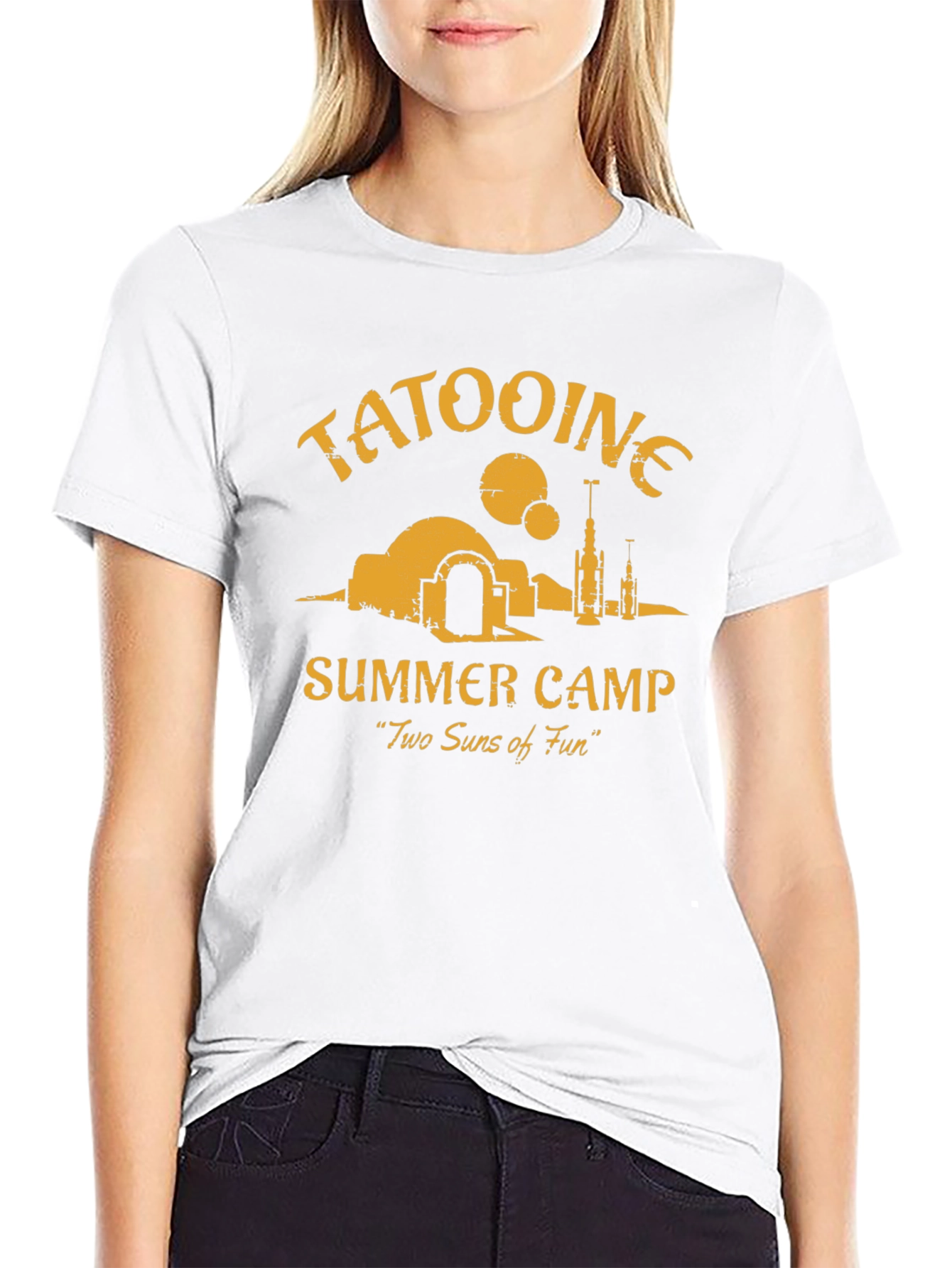 Tatooine Summer Camp Black Graphic Tee
