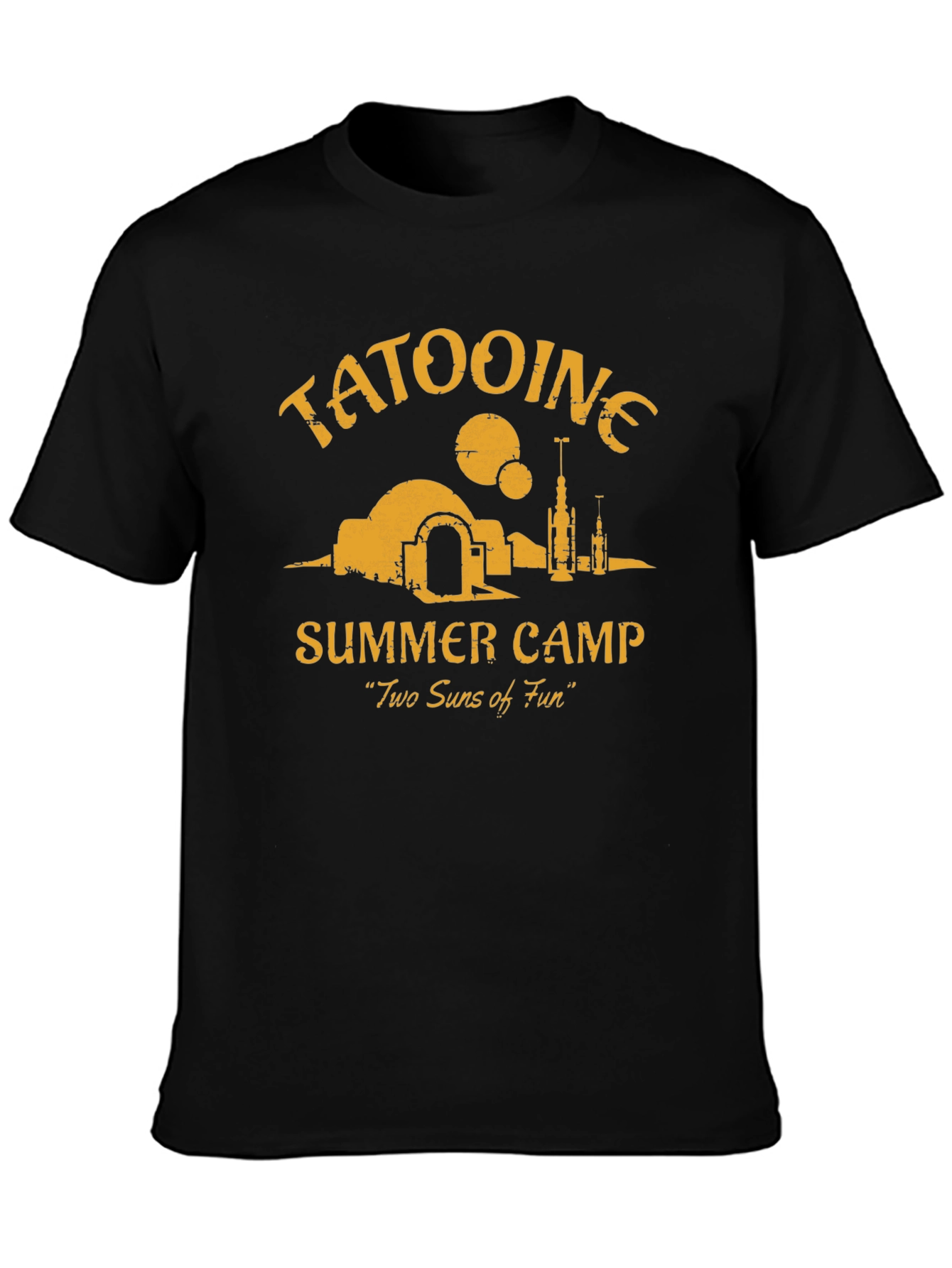 Tatooine Summer Camp Black Graphic Tee