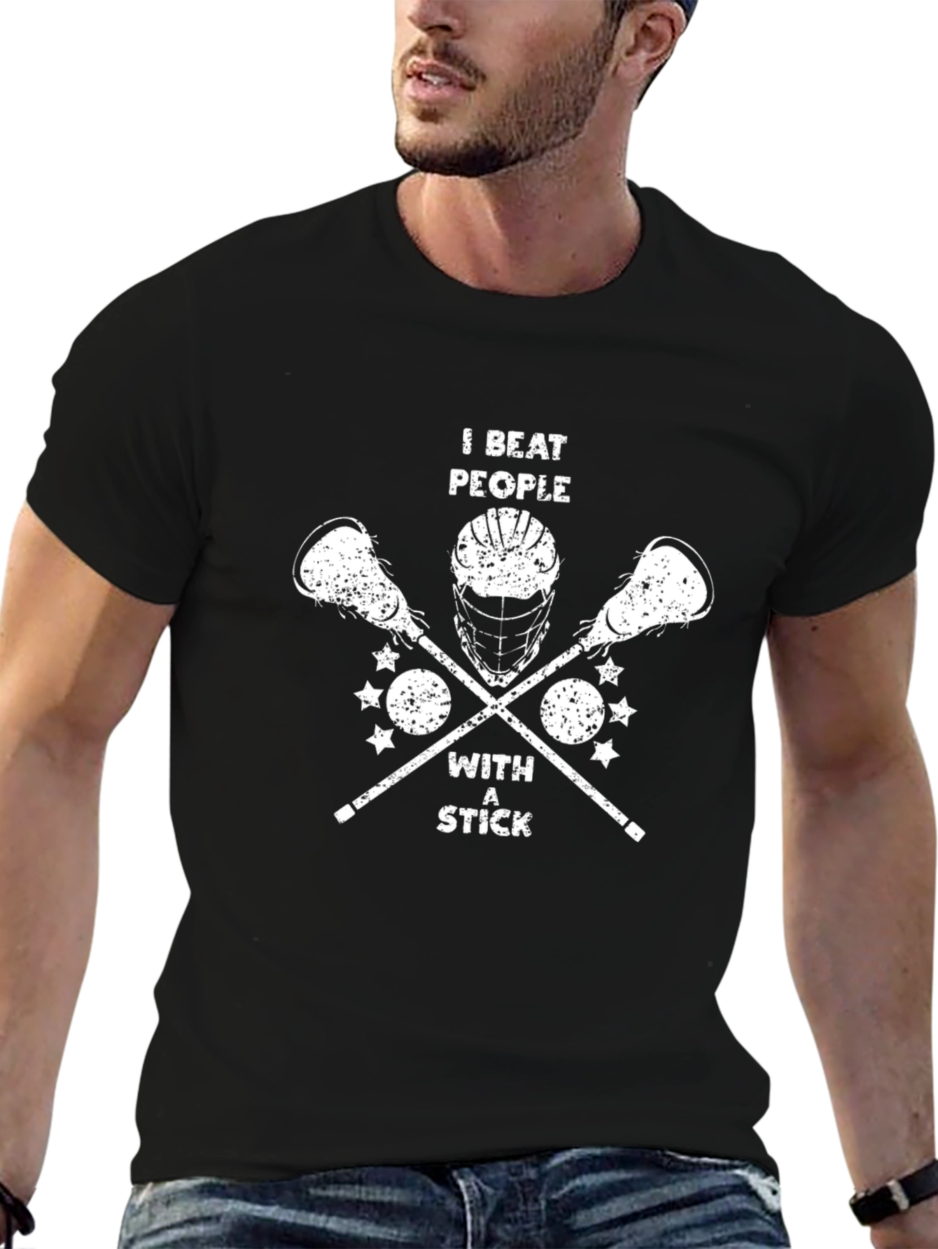 I Beat People With A Stick Graphic Tee
