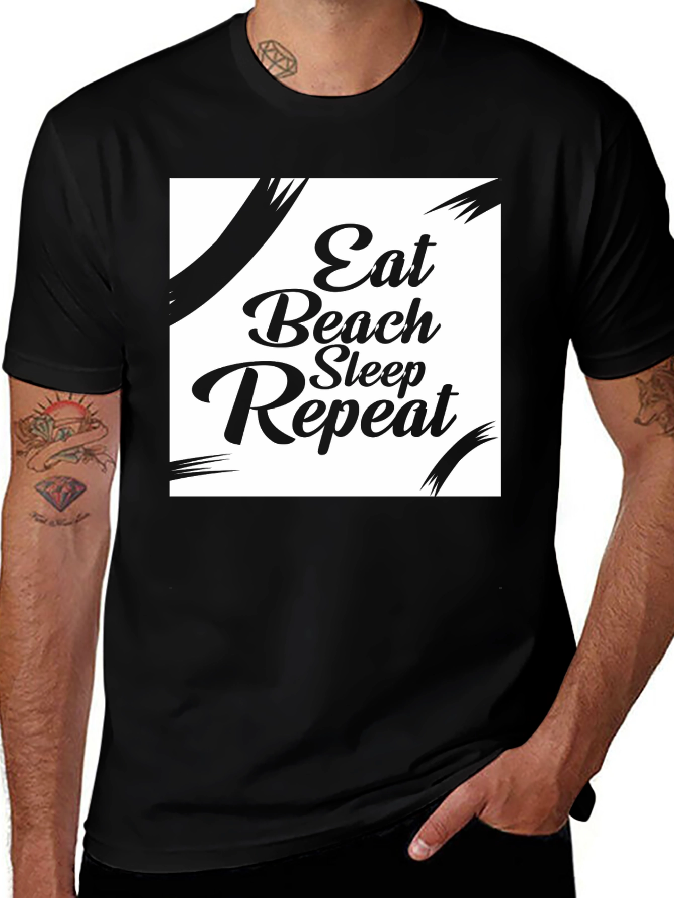 Eat Beach Sleep Repeat Graphic Tee