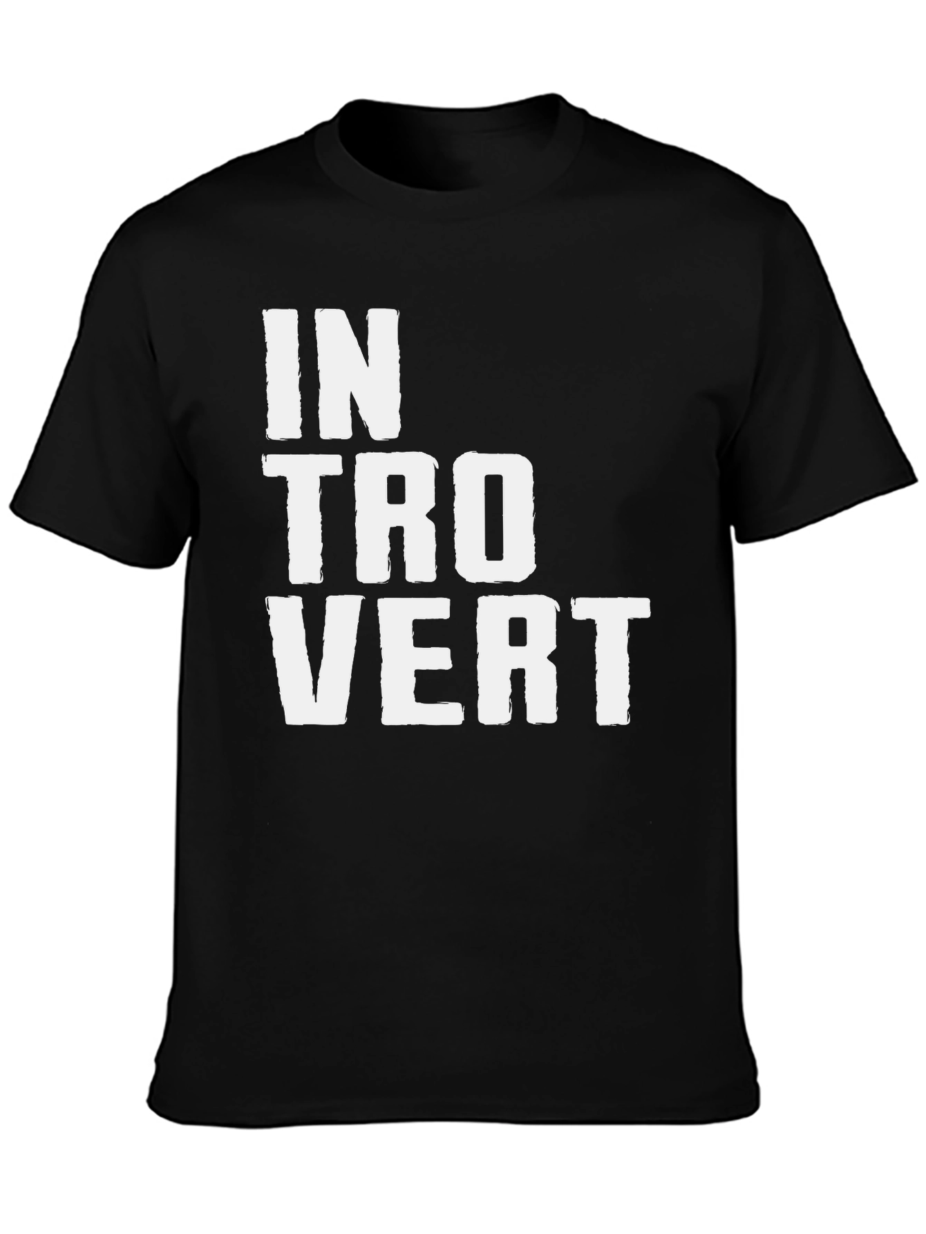 Introvert Graphic T-Shirt - Black Casual Tee
