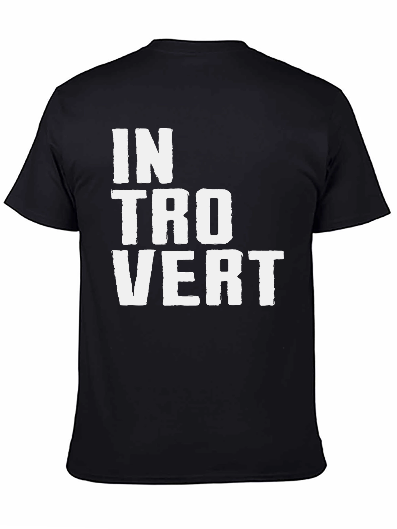 Introvert Graphic T-Shirt - Black Casual Tee