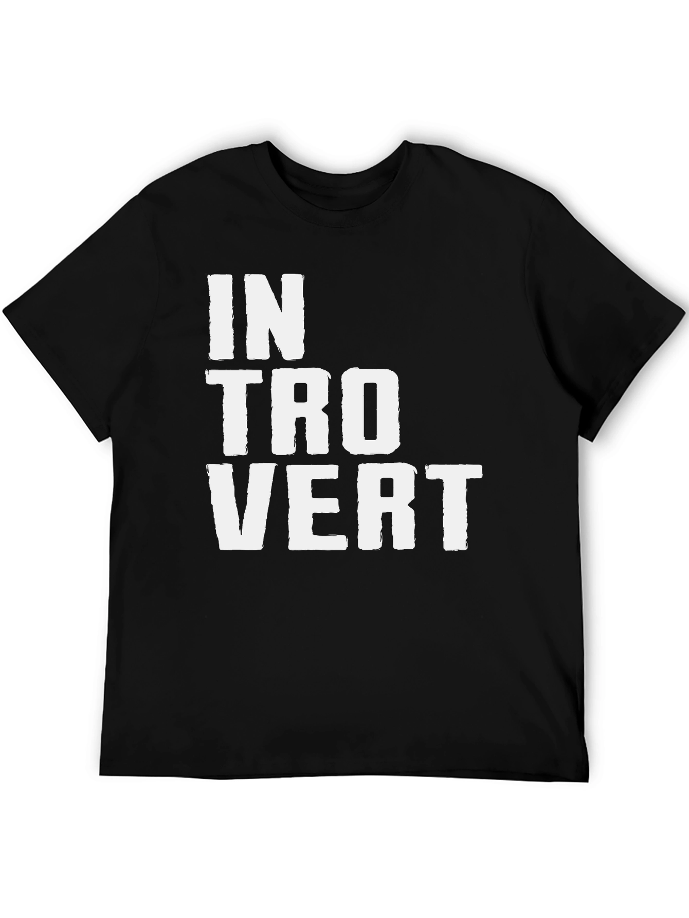 Introvert Graphic T-Shirt - Black Casual Tee