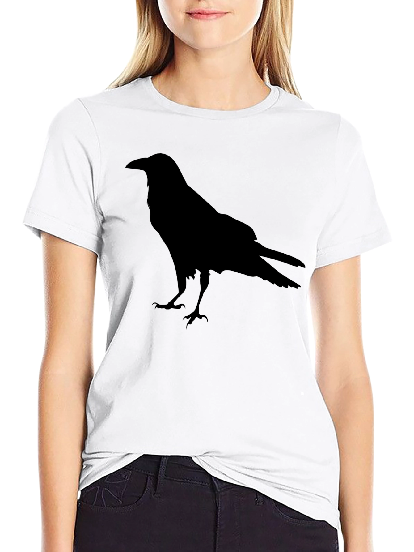 Raven Silhouette Graphic T-Shirt