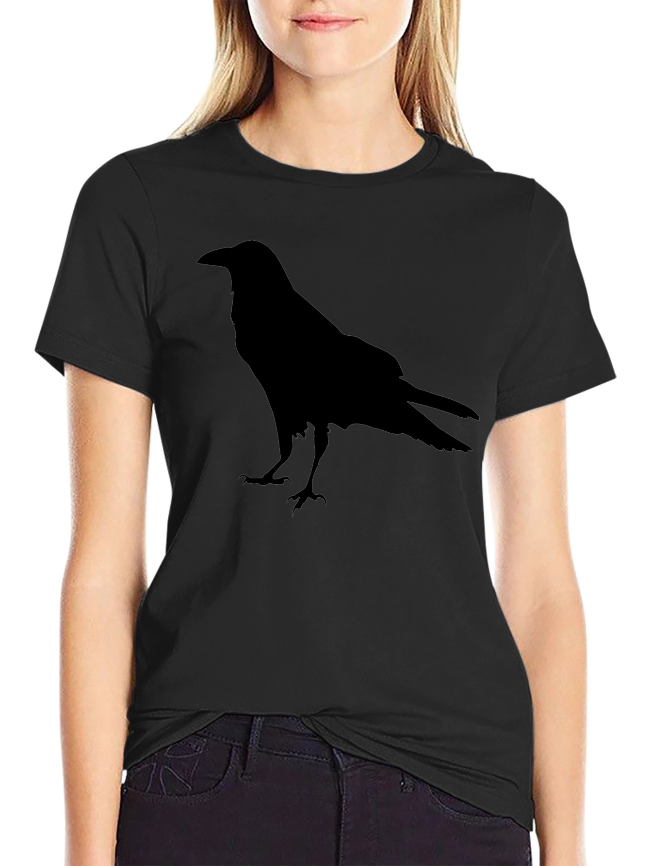 Raven Silhouette Graphic T-Shirt