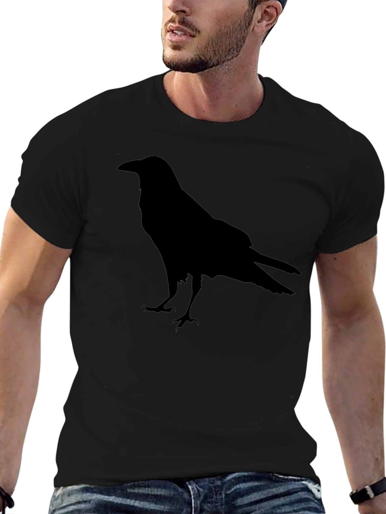 Raven Silhouette Graphic T-Shirt