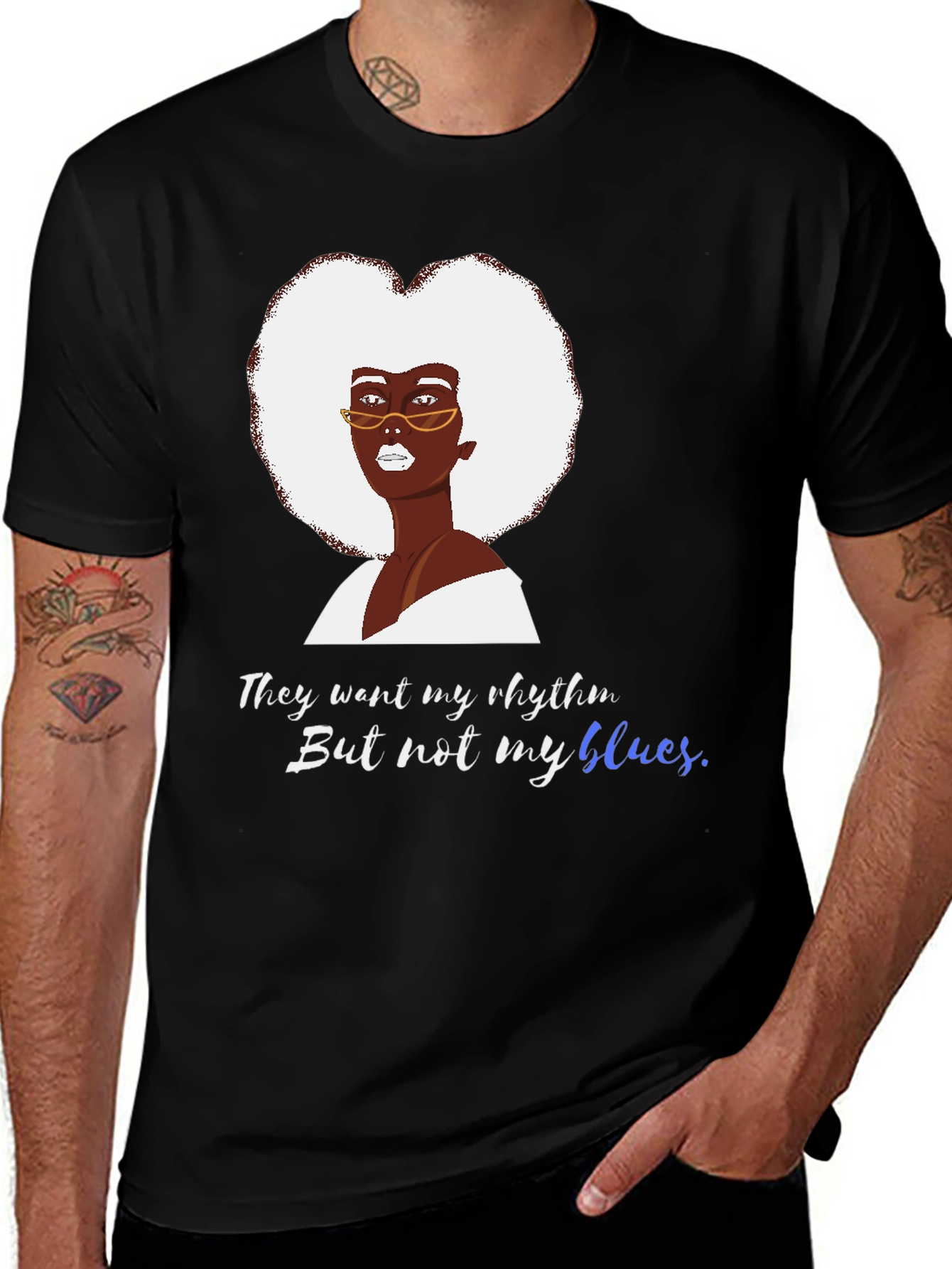 Rhythm & Blues Graphic Tee - Unisex Black T-Shirt