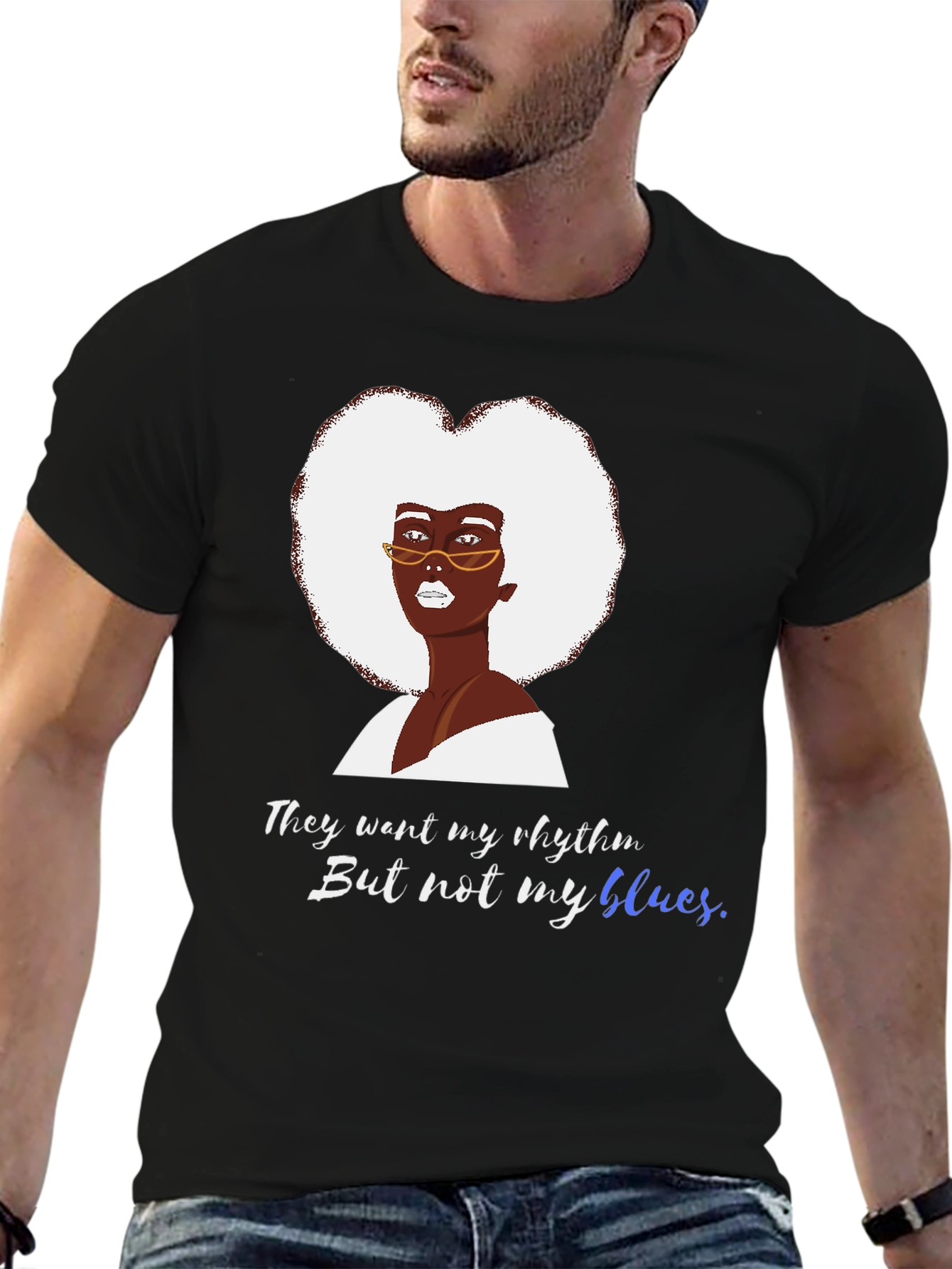 Rhythm & Blues Graphic Tee - Unisex Black T-Shirt