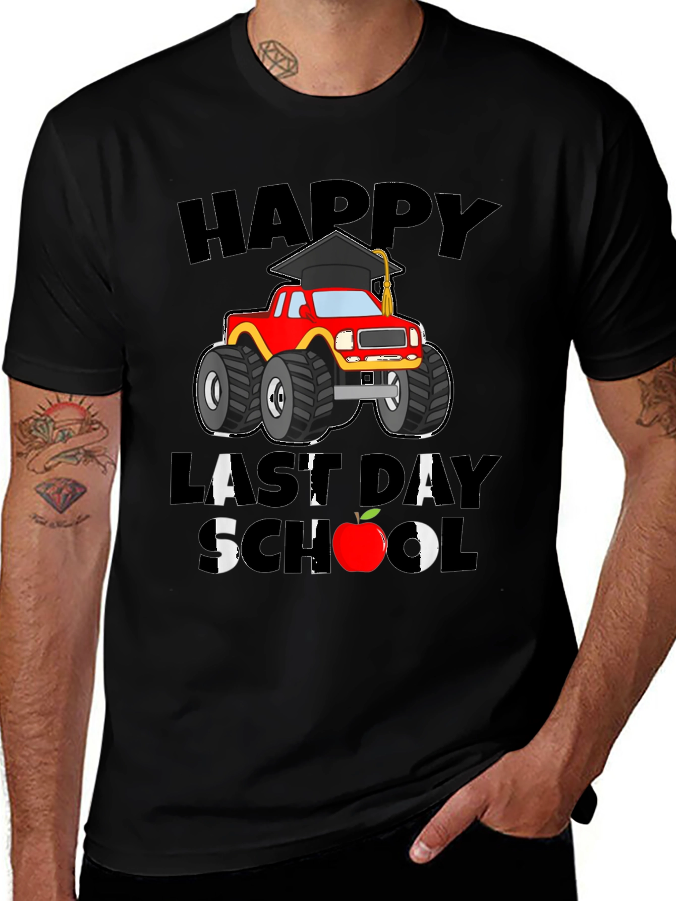 Happy Last Day of School Monster Truck T-Shirt