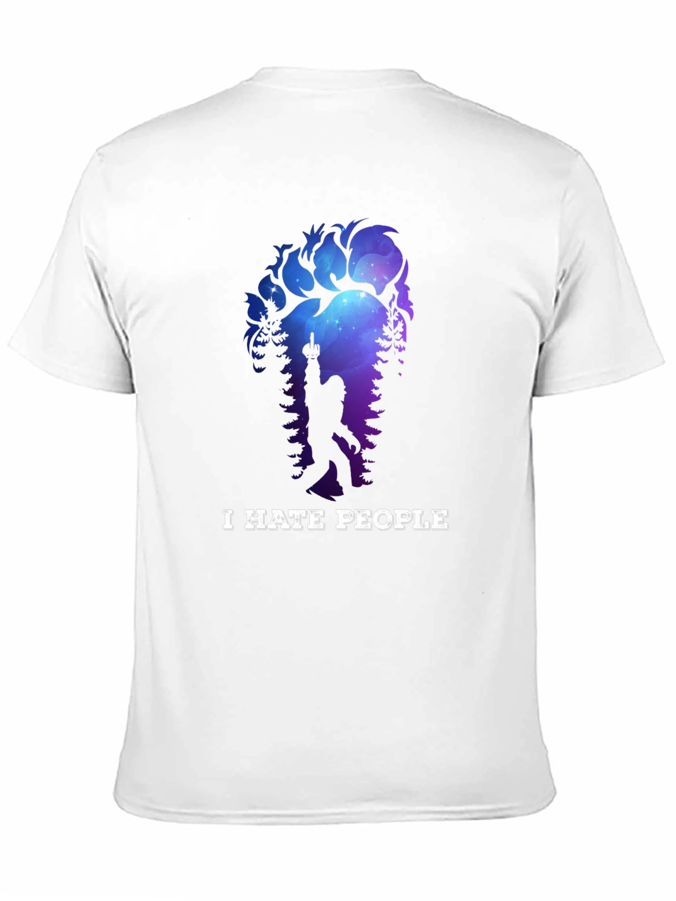 I Hate People Bigfoot T-Shirt Funny Sasquatch Tee