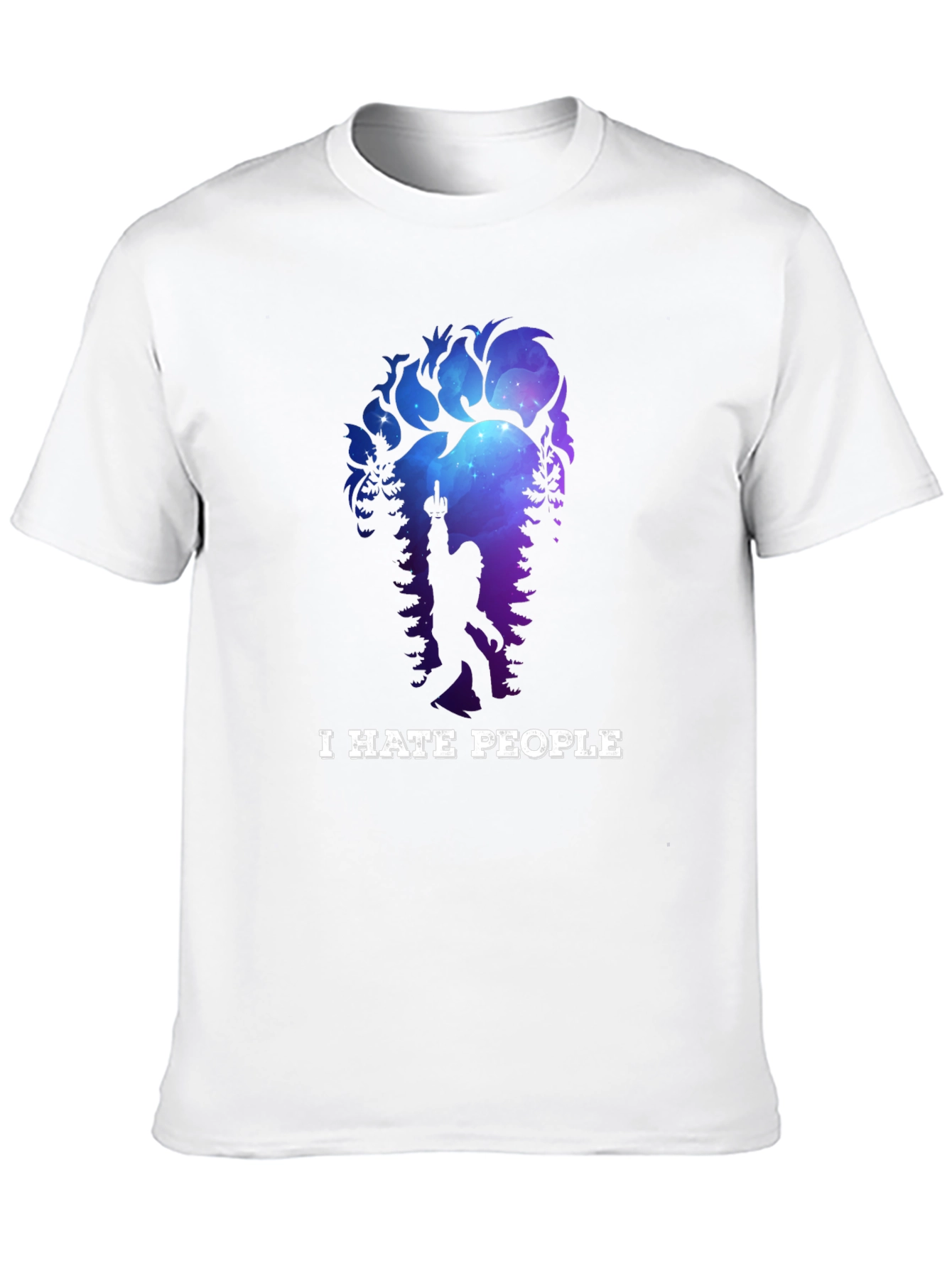 I Hate People Bigfoot T-Shirt Funny Sasquatch Tee