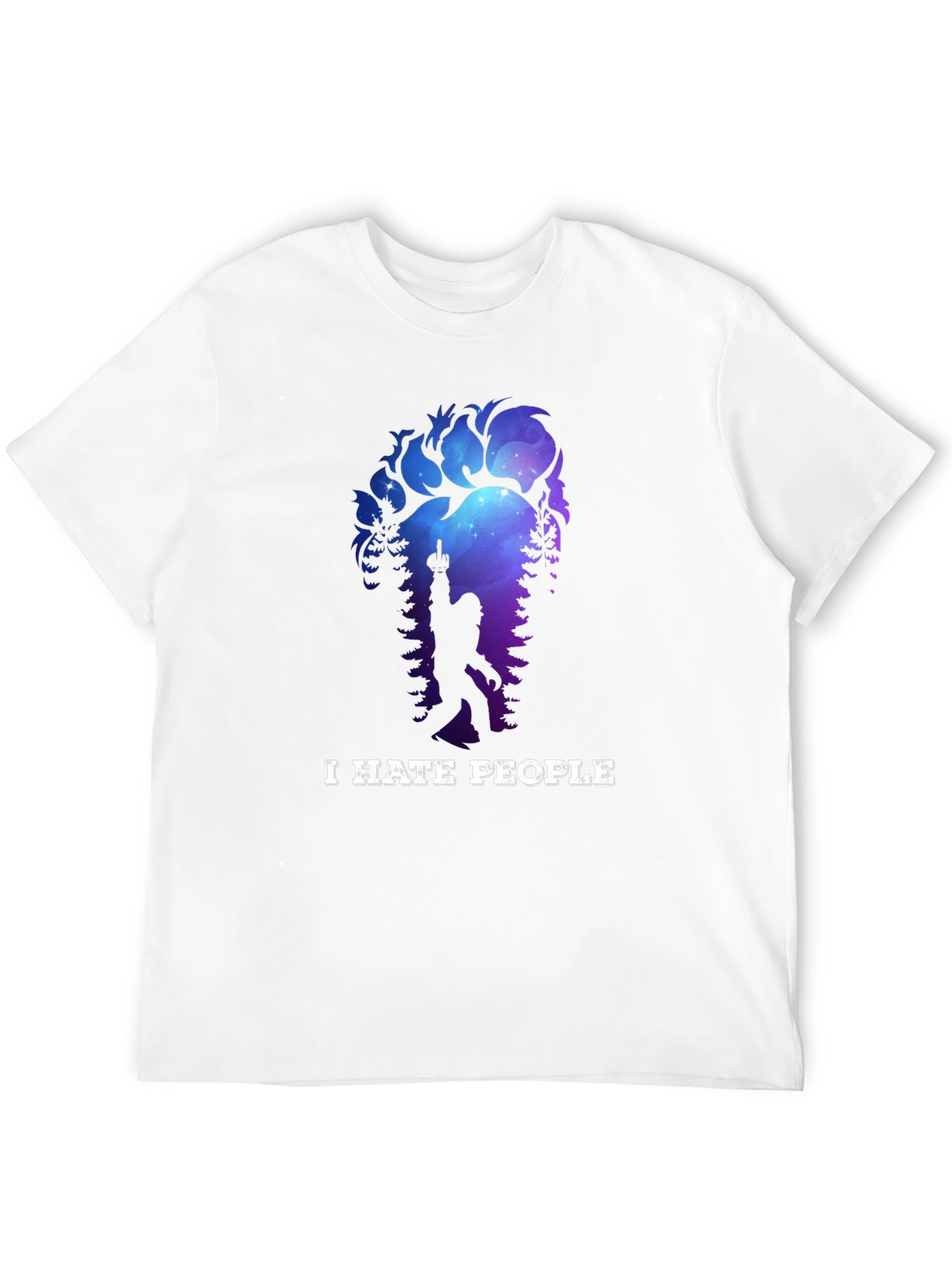 I Hate People Bigfoot T-Shirt Funny Sasquatch Tee