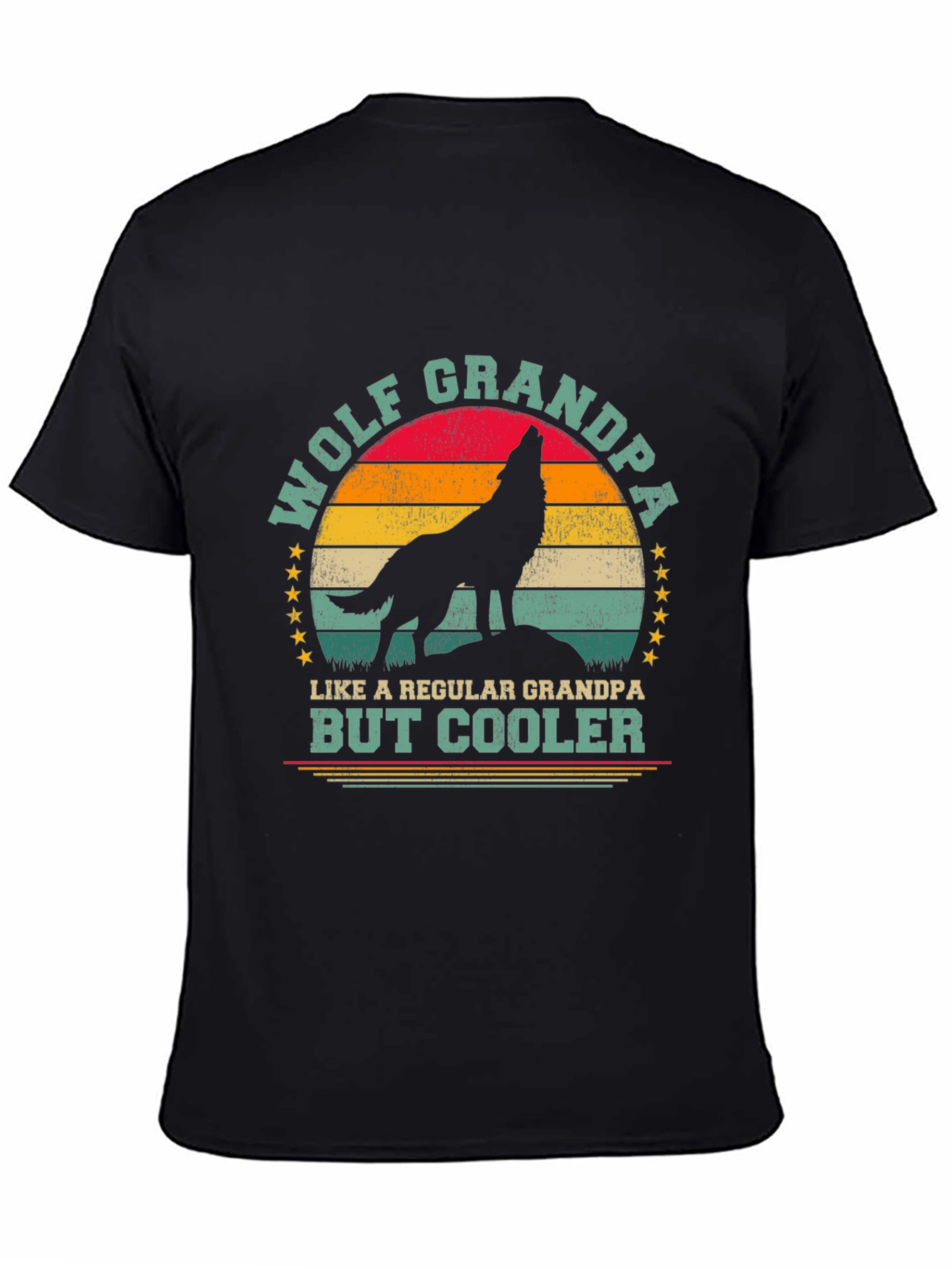 Wolf Grandpa T-Shirt - Cool Grandpa Shirt