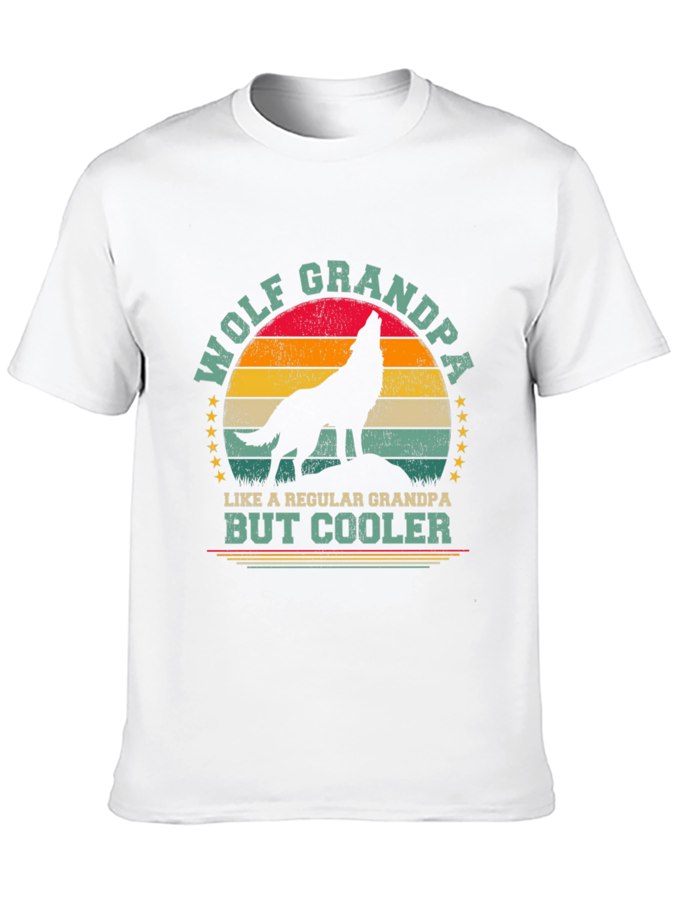 Wolf Grandpa T-Shirt - Cool Grandpa Shirt