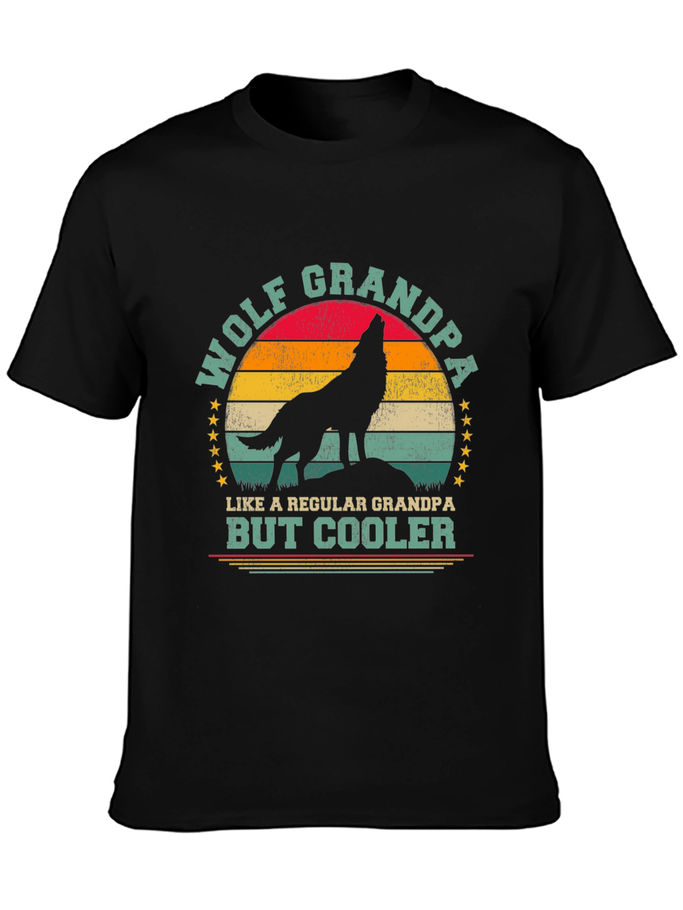 Wolf Grandpa T-Shirt - Cool Grandpa Shirt