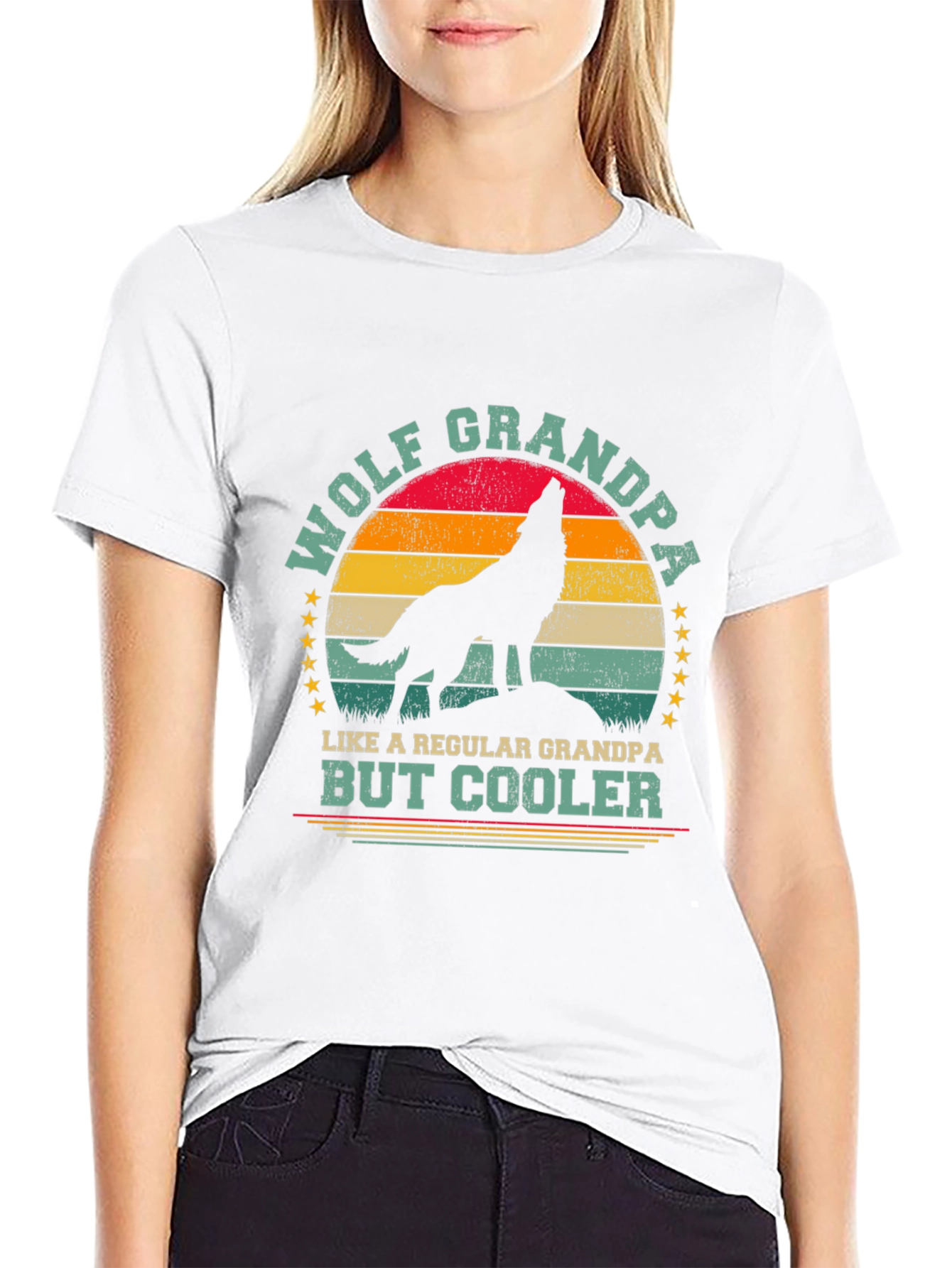 Wolf Grandpa T-Shirt - Cool Grandpa Shirt