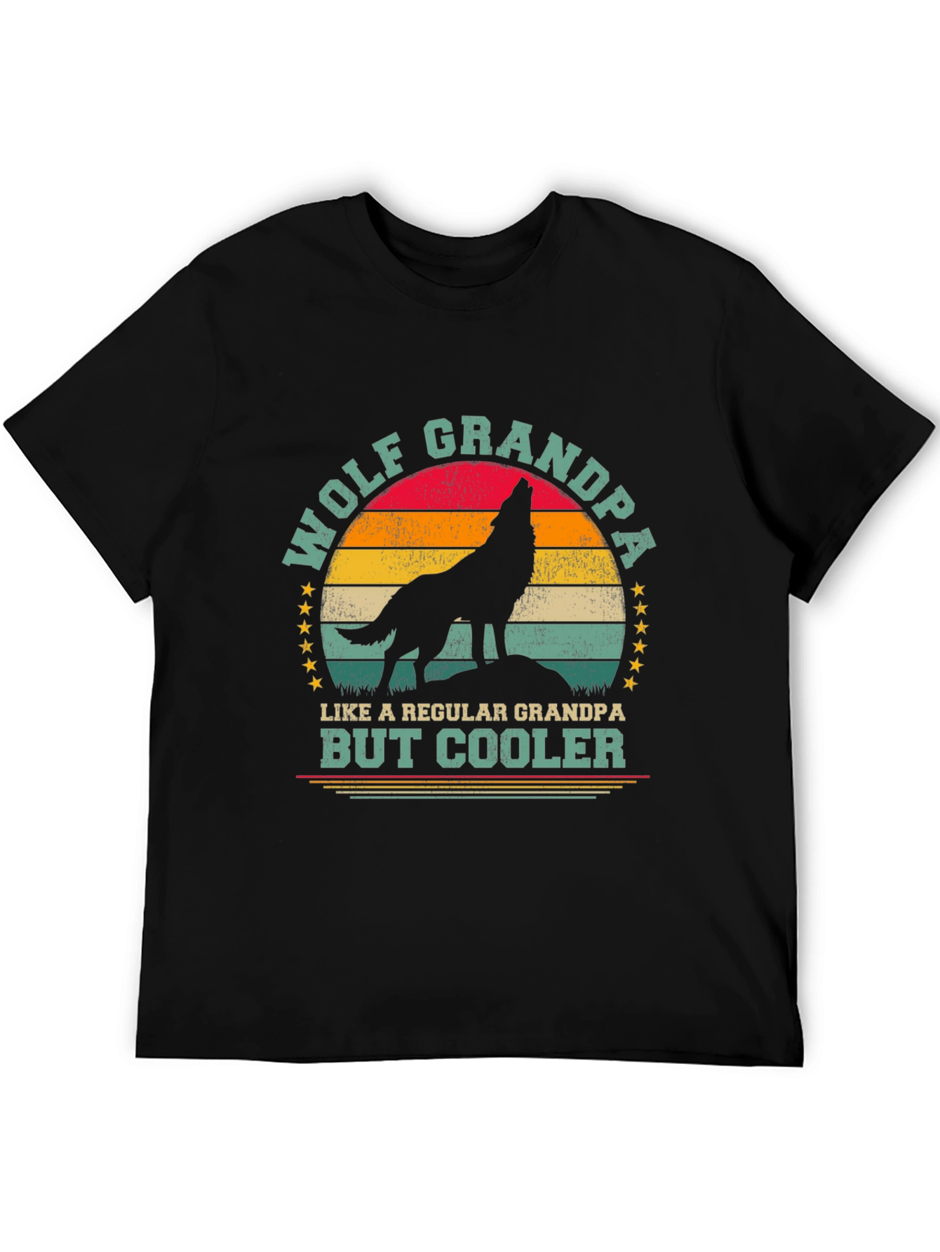 Wolf Grandpa T-Shirt - Cool Grandpa Shirt