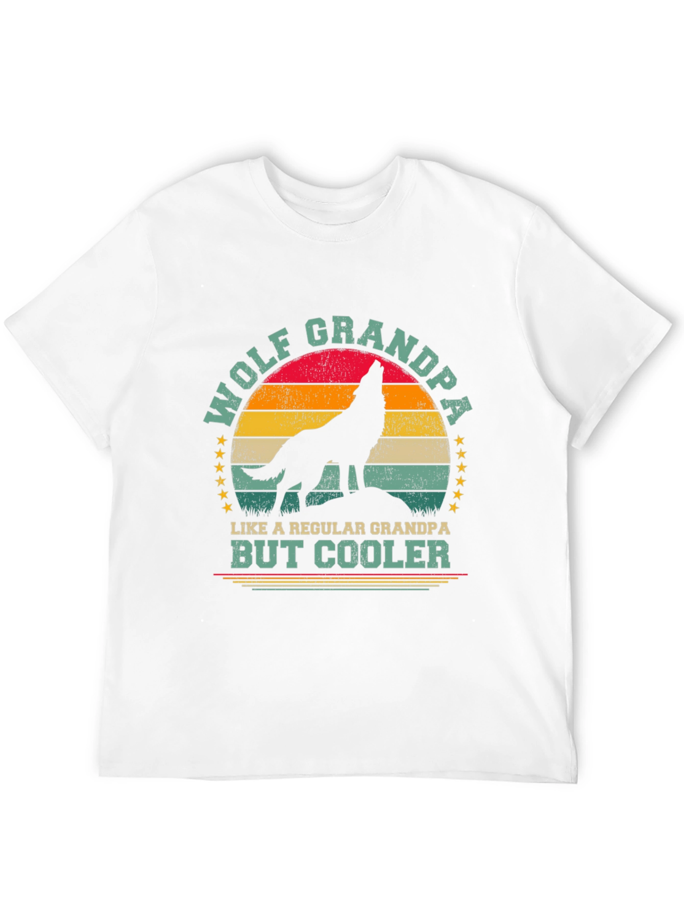 Wolf Grandpa T-Shirt - Cool Grandpa Shirt