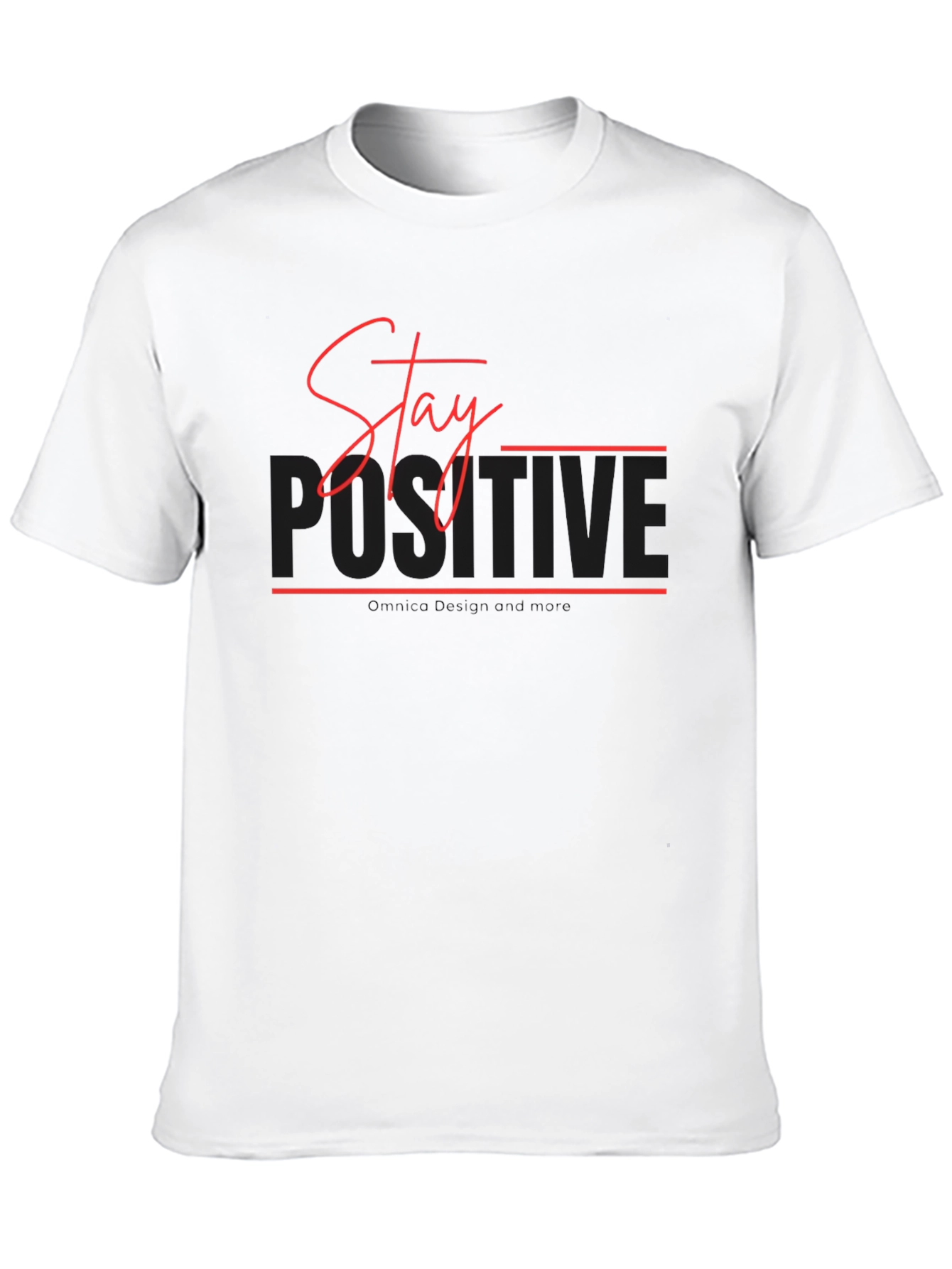 Stay Positive Black T-Shirt - Motivational Design