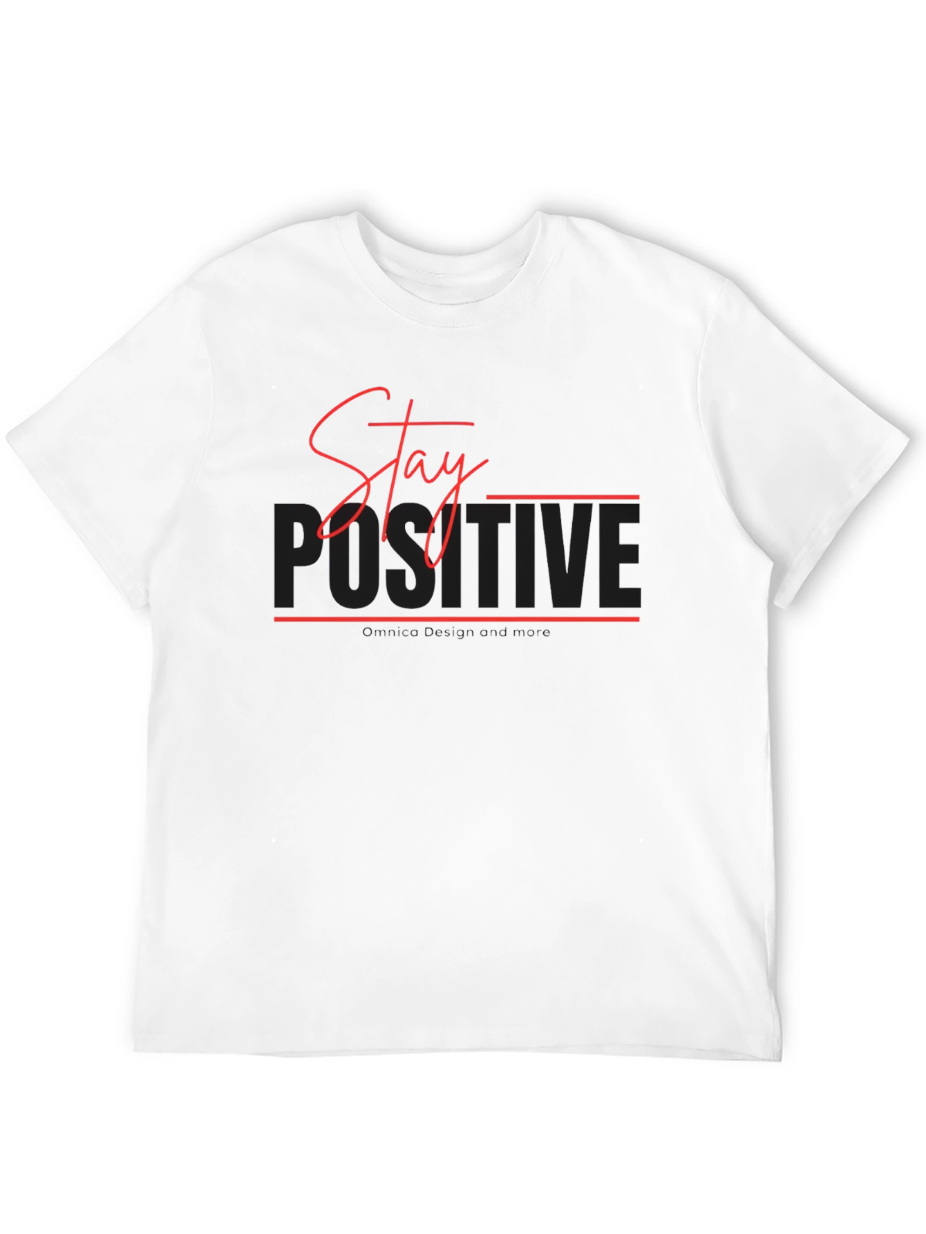 Stay Positive Black T-Shirt - Motivational Design