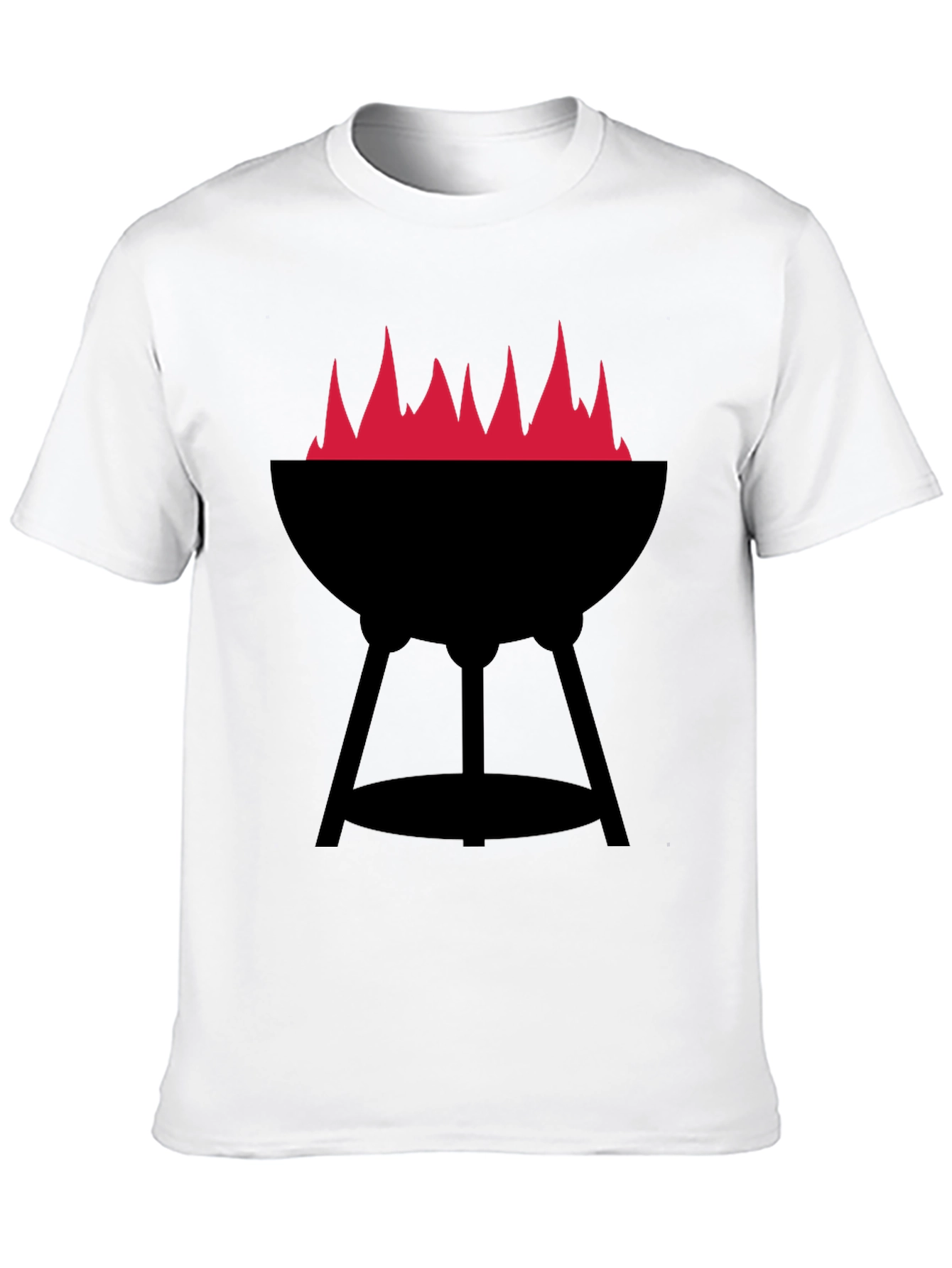 BBQ Grill with Flames Graphic Tee