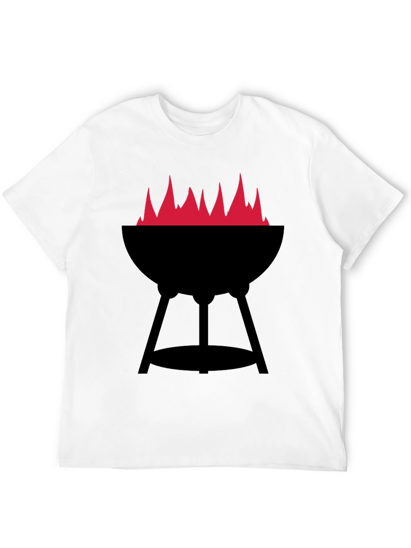 BBQ Grill with Flames Graphic Tee