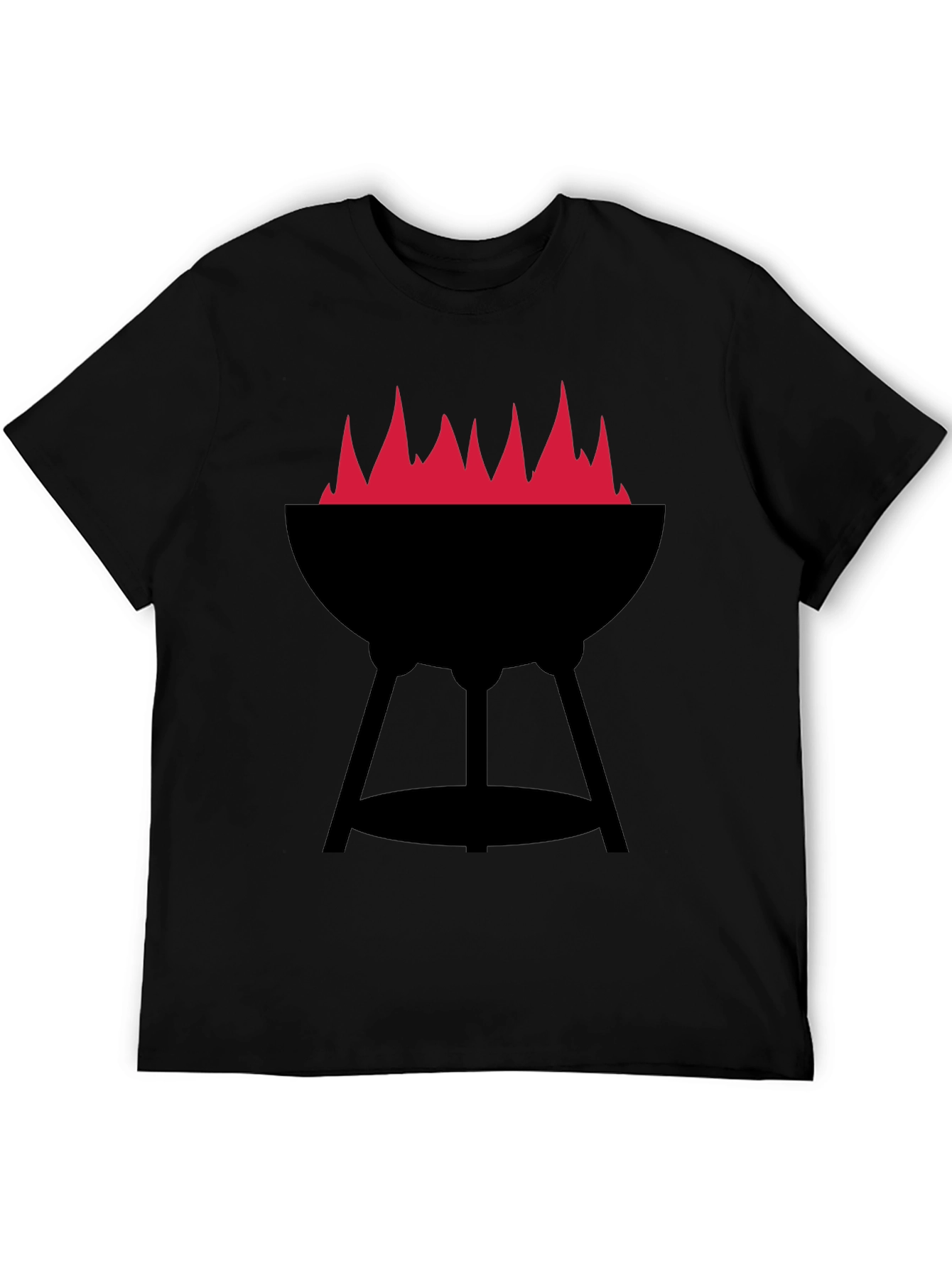 BBQ Grill with Flames Graphic Tee