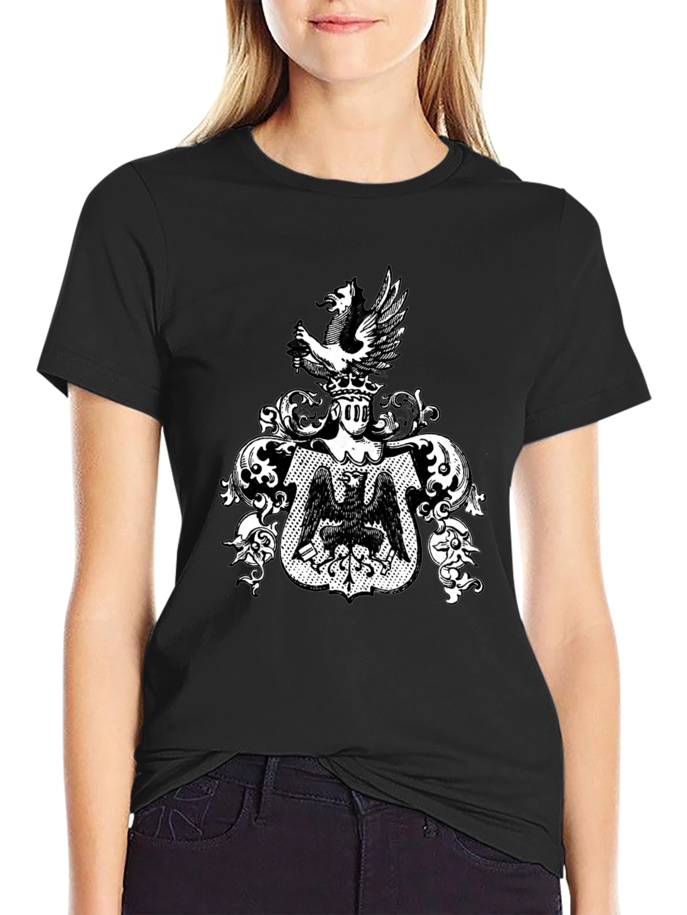 Heraldic Eagle Crest T-Shirt - Classic Graphic Tee