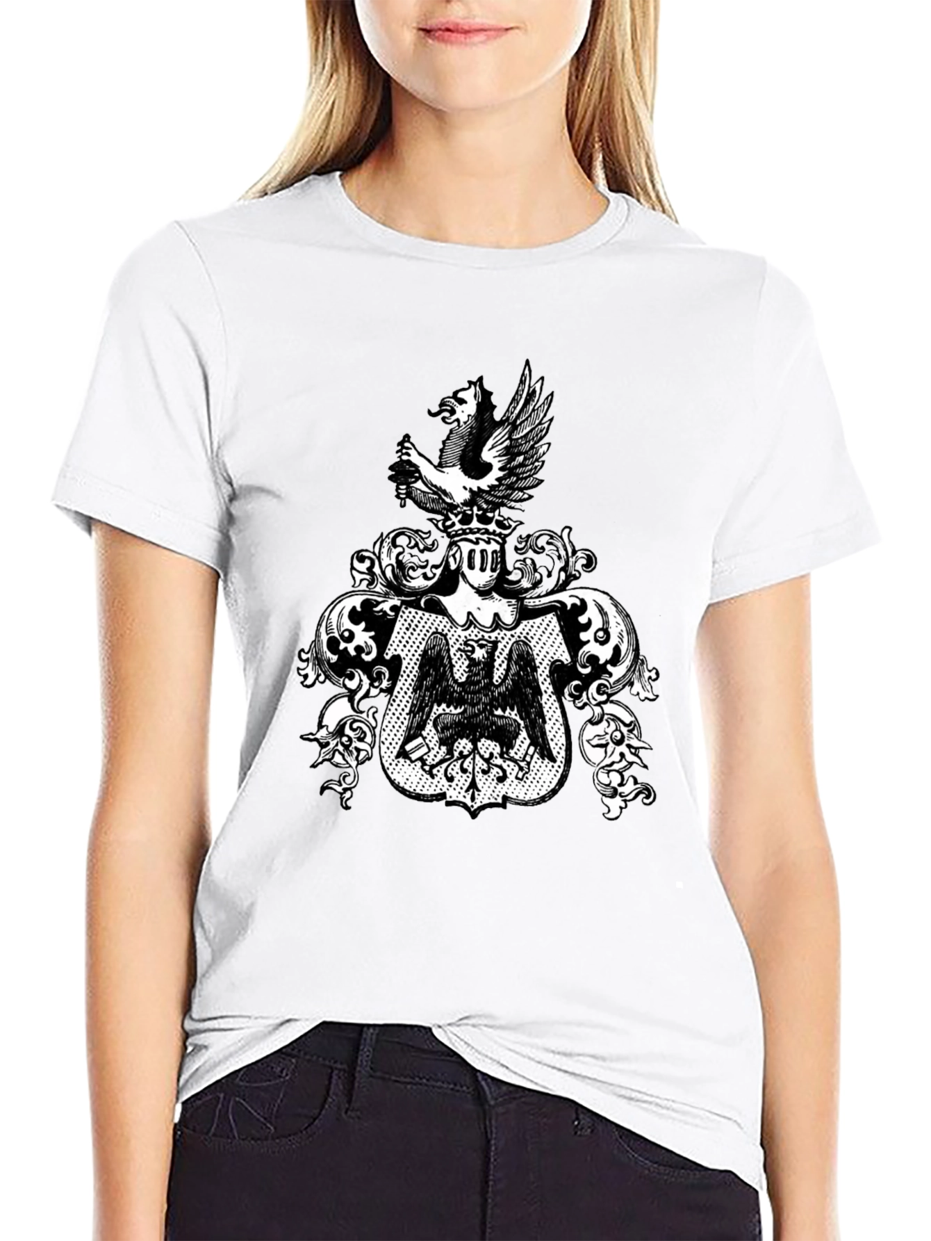 Heraldic Eagle Crest T-Shirt - Classic Graphic Tee
