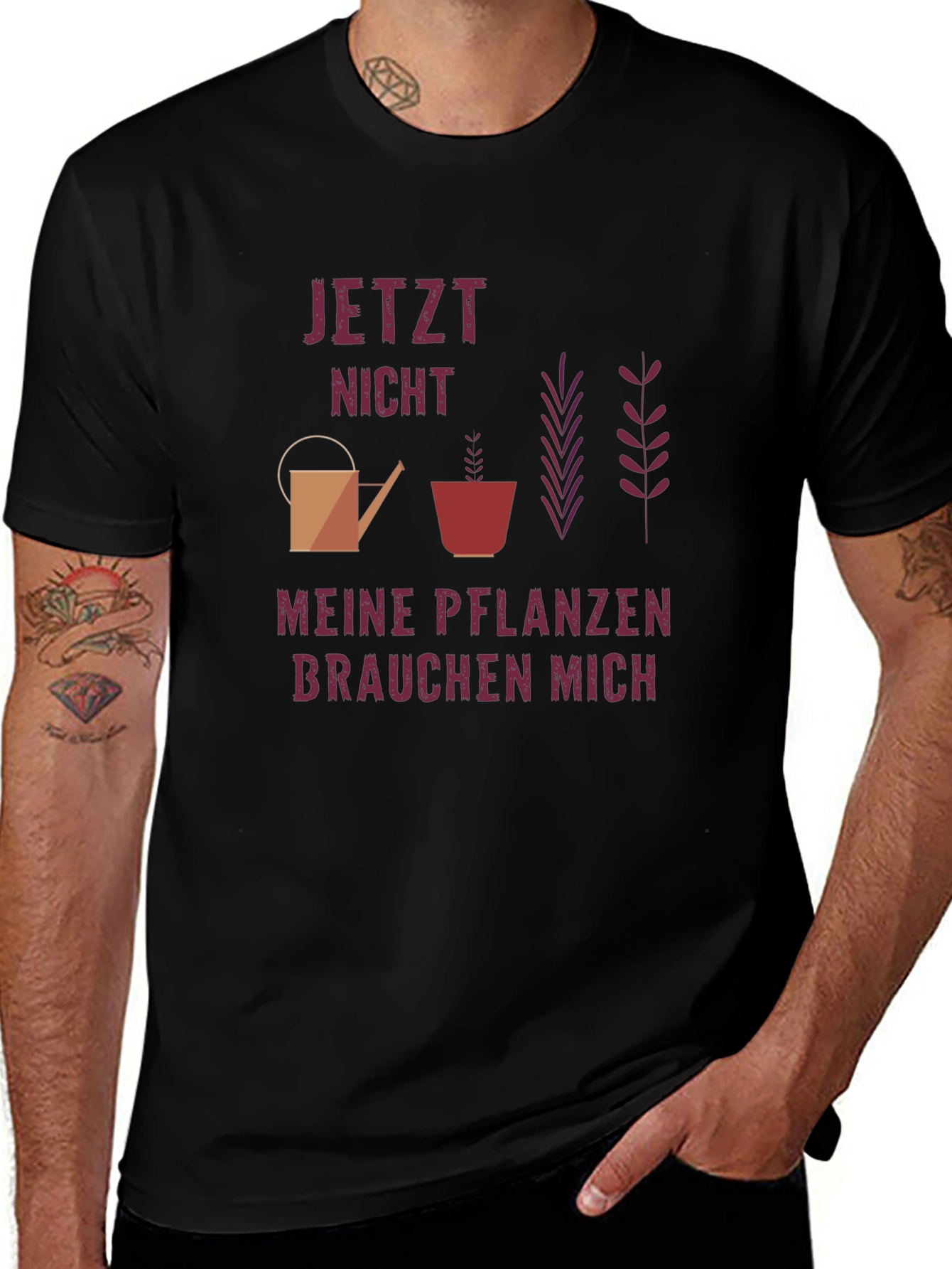 Gardener T-Shirt - Plants Need Me Design