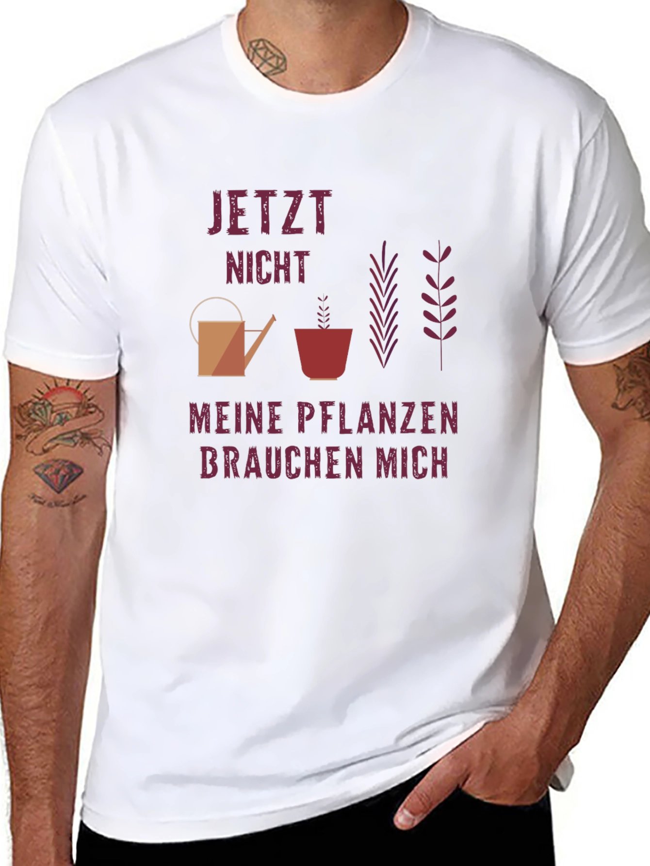 Gardener T-Shirt - Plants Need Me Design