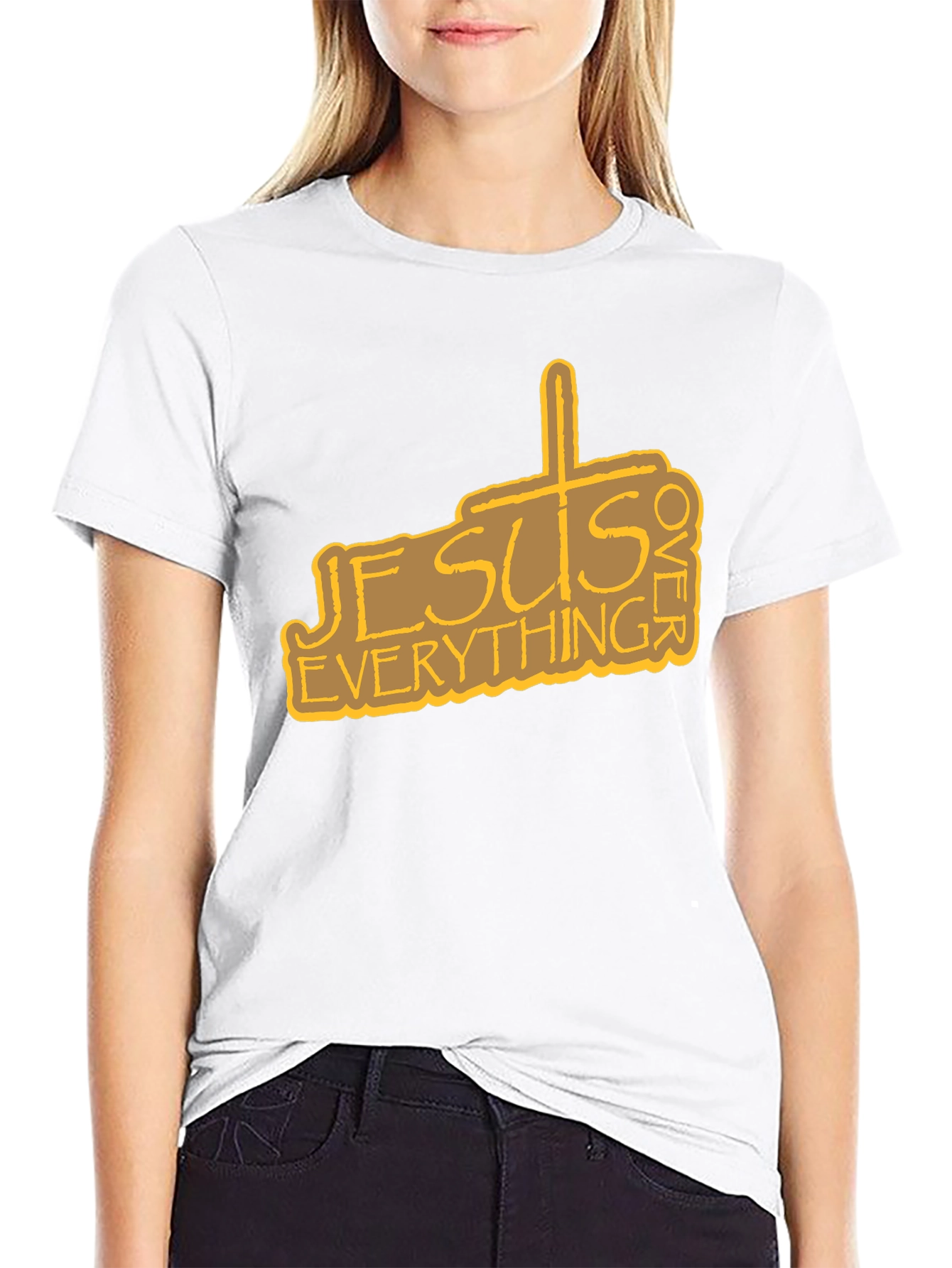 Jesus Over Everything Graphic Tee - Black