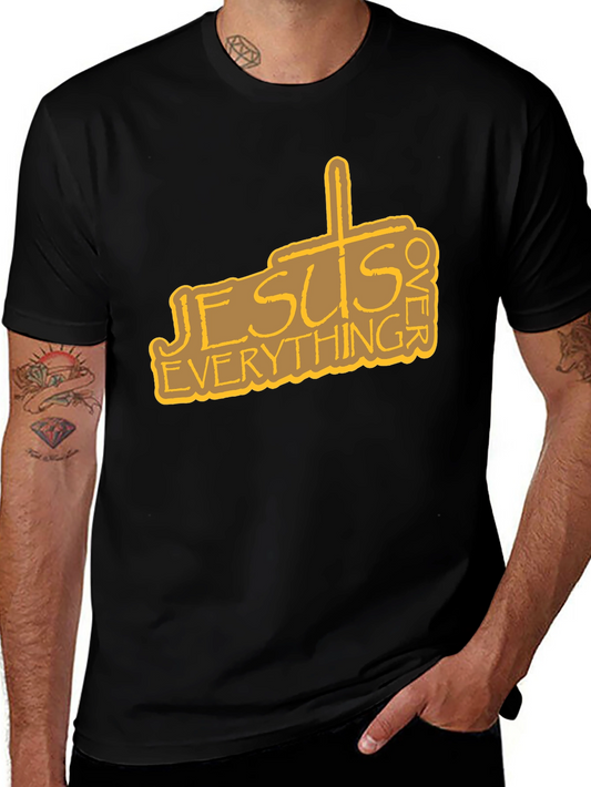 Jesus Over Everything Graphic Tee - Black