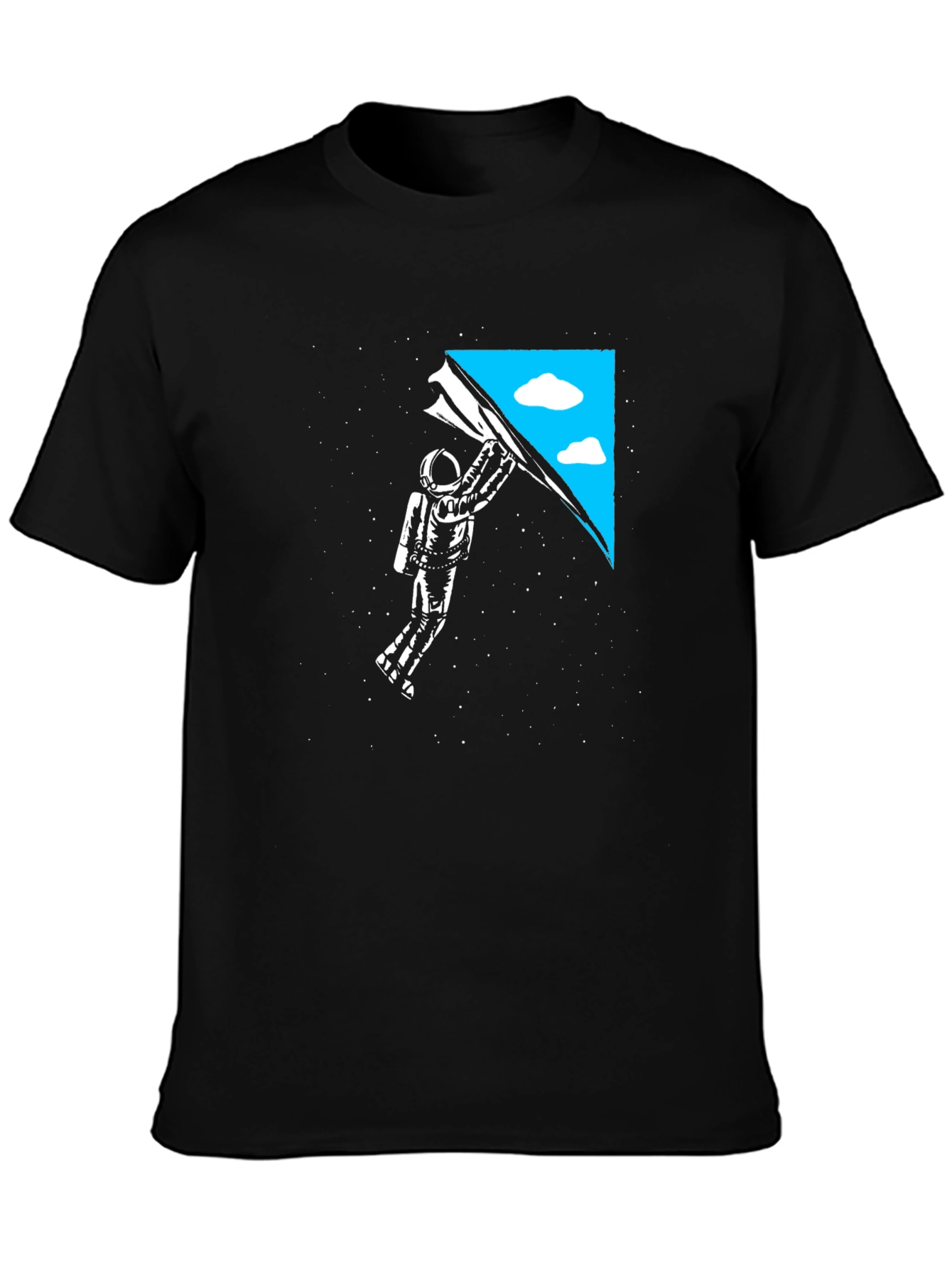Astronaut Sky Black T-Shirt