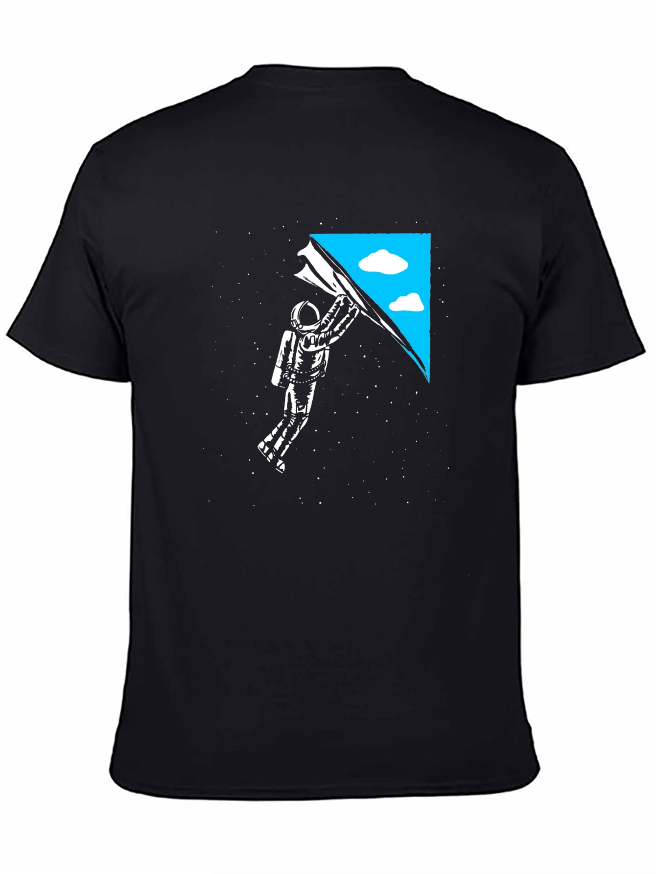 Astronaut Sky Black T-Shirt