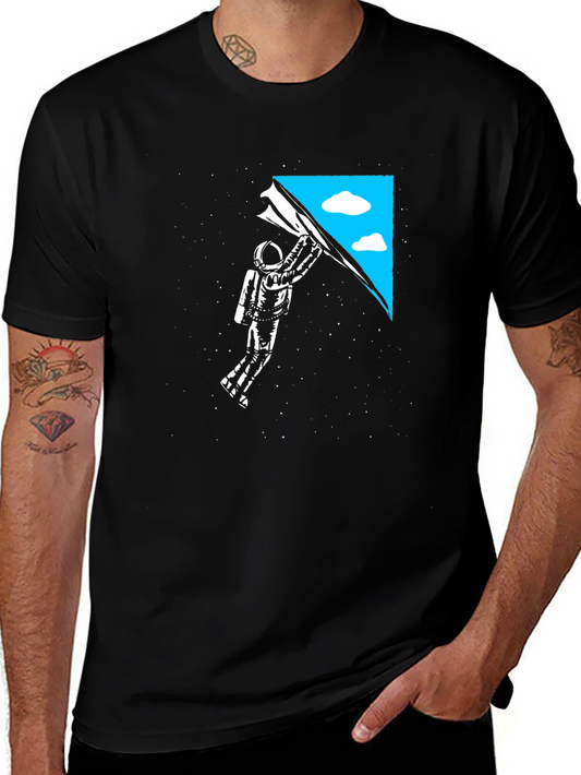 Astronaut Sky Black T-Shirt