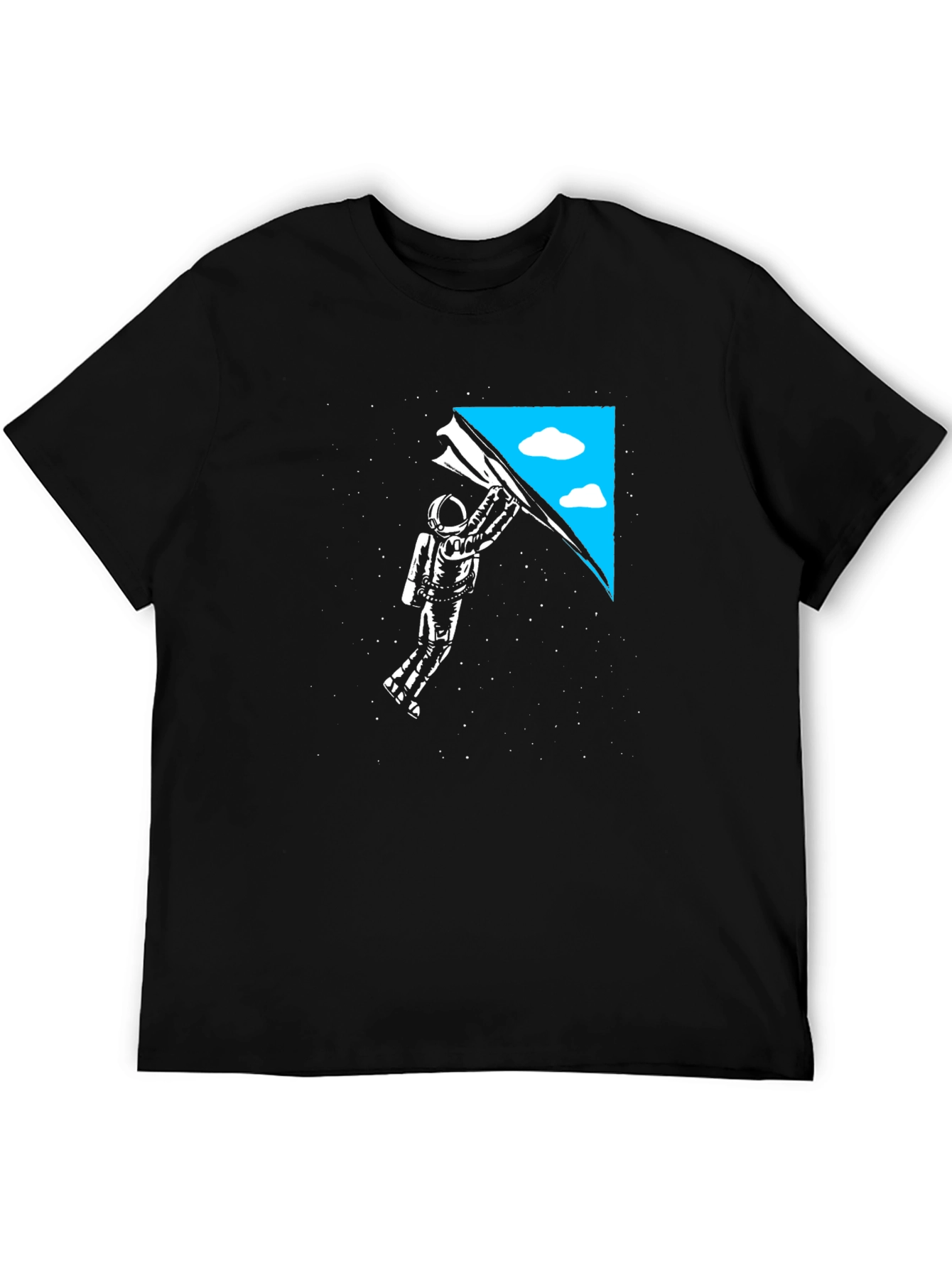 Astronaut Sky Black T-Shirt
