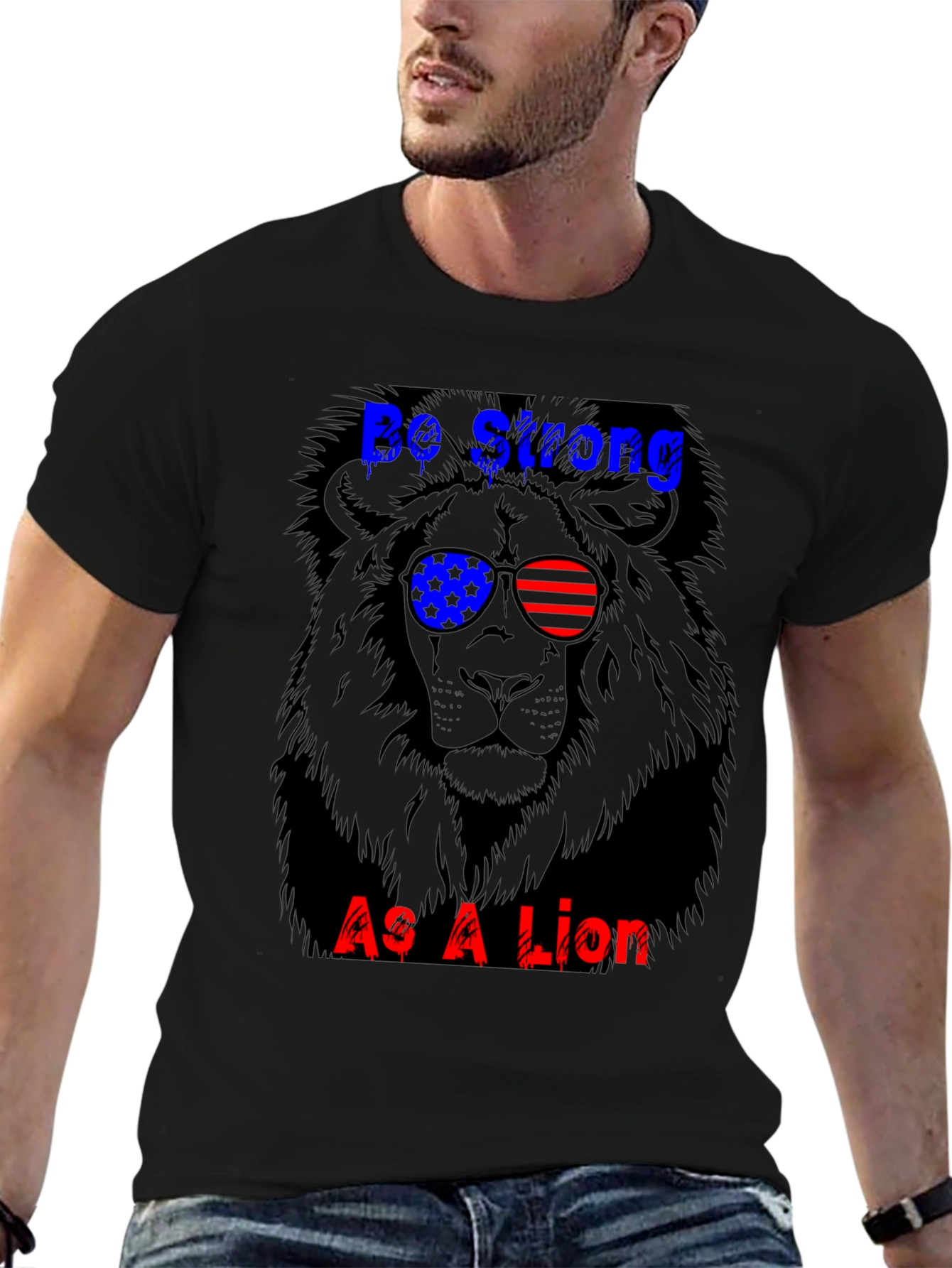 Be Strong Lion Graphic Tee