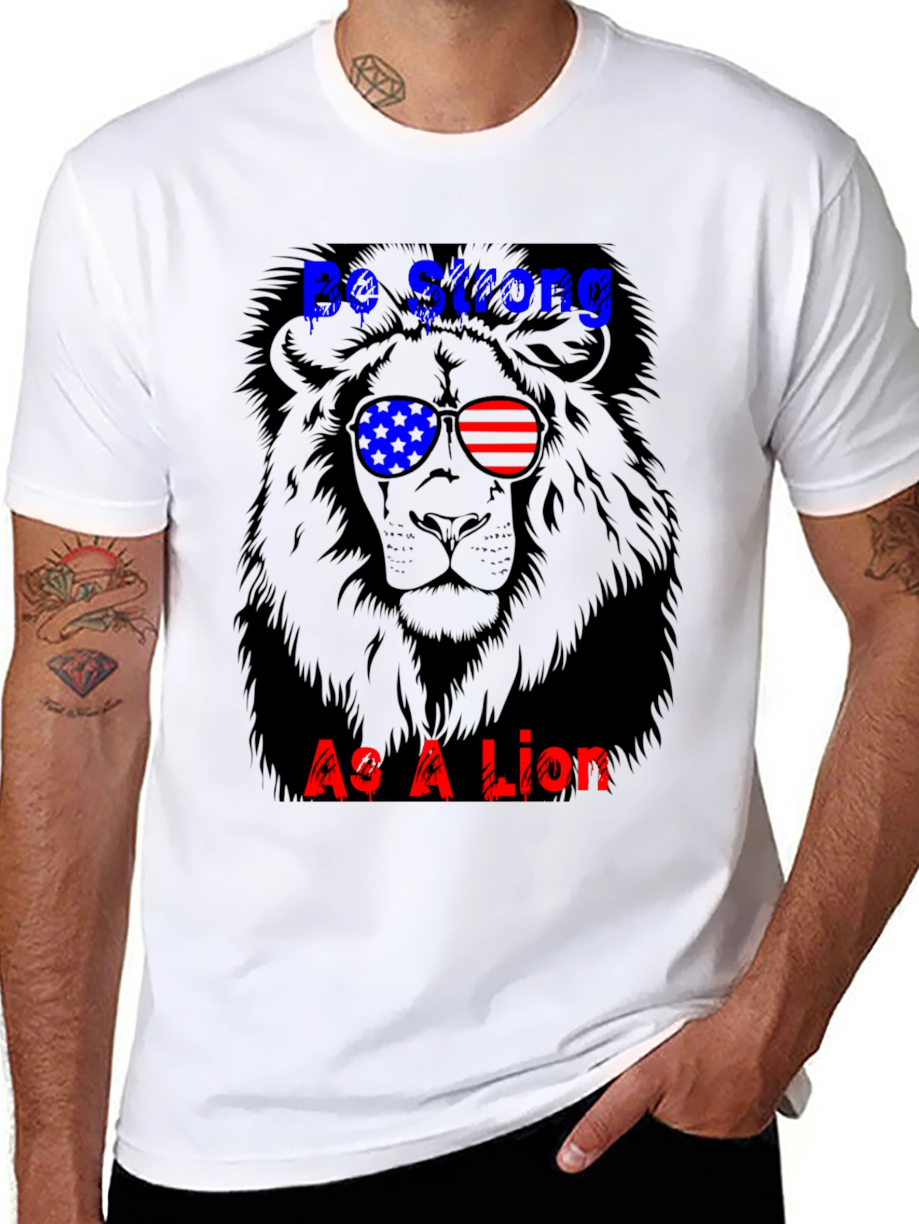 Be Strong Lion Graphic Tee